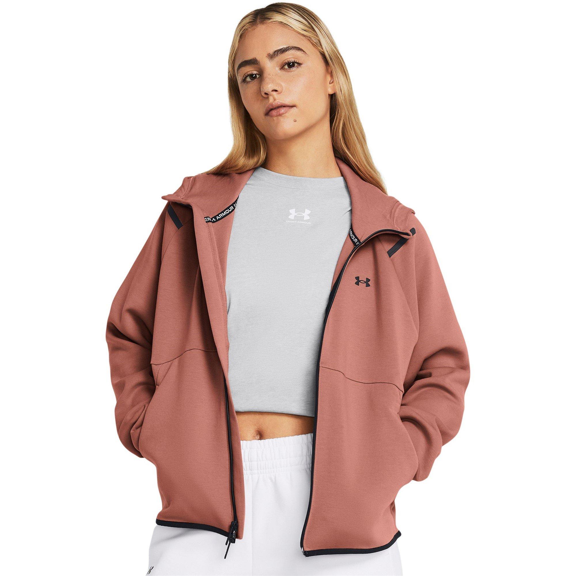 Pink - Under Armour - Women's Unst Fleece Full Zip Hoodie - 3