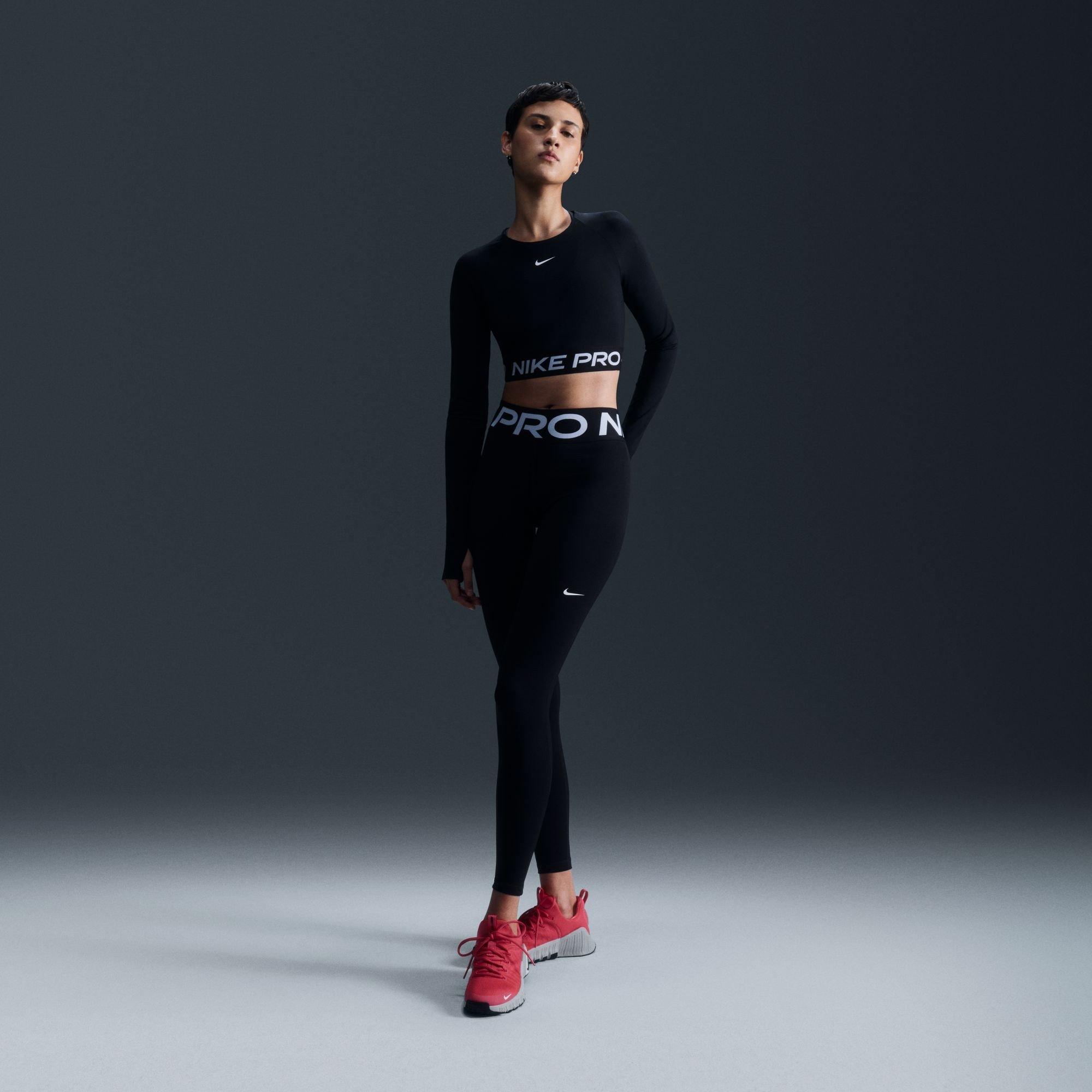Black/White - Nike - Nike Pro LS Top Ld64 - 5