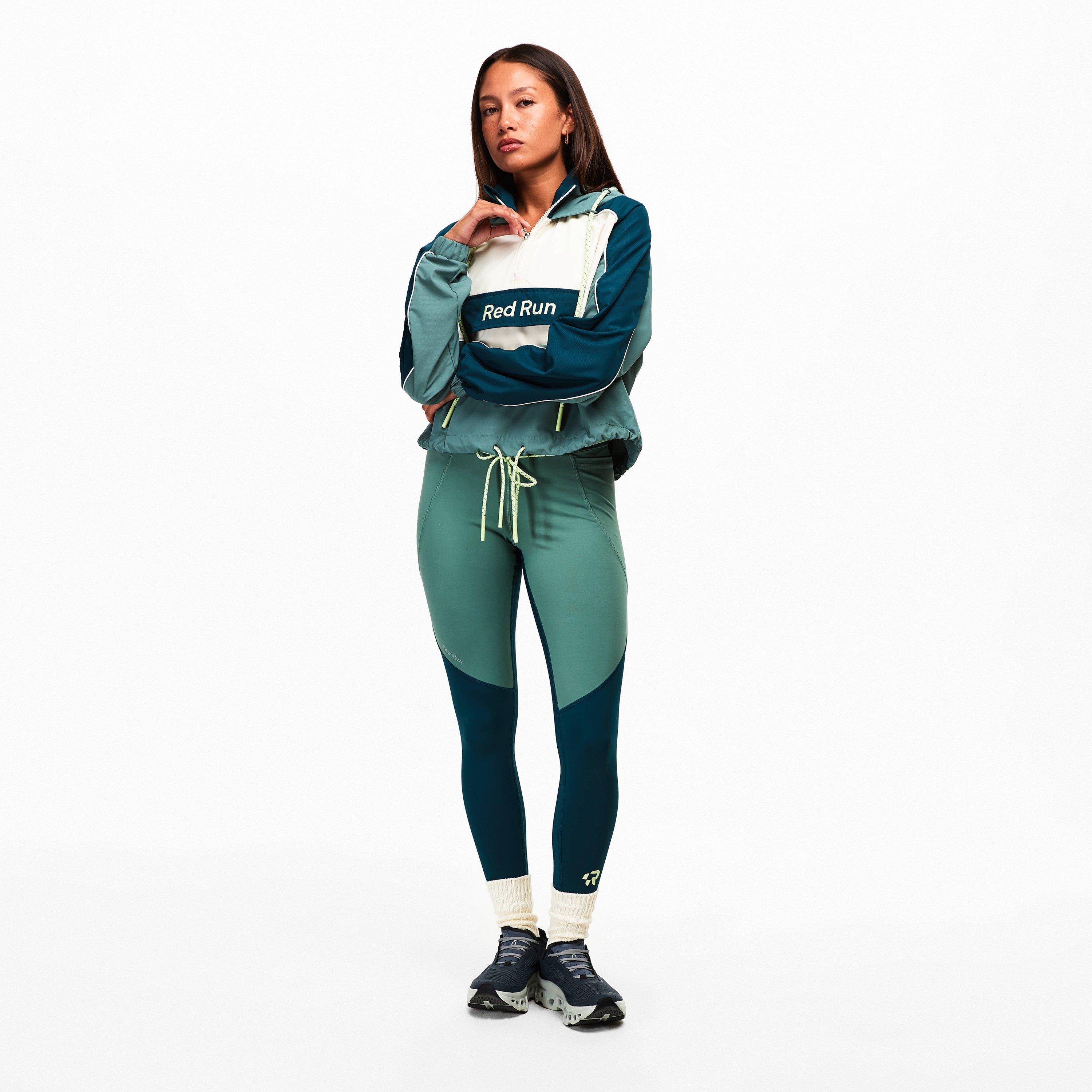 Green - Red Run - Womens Skyline Perky Leggings - 6