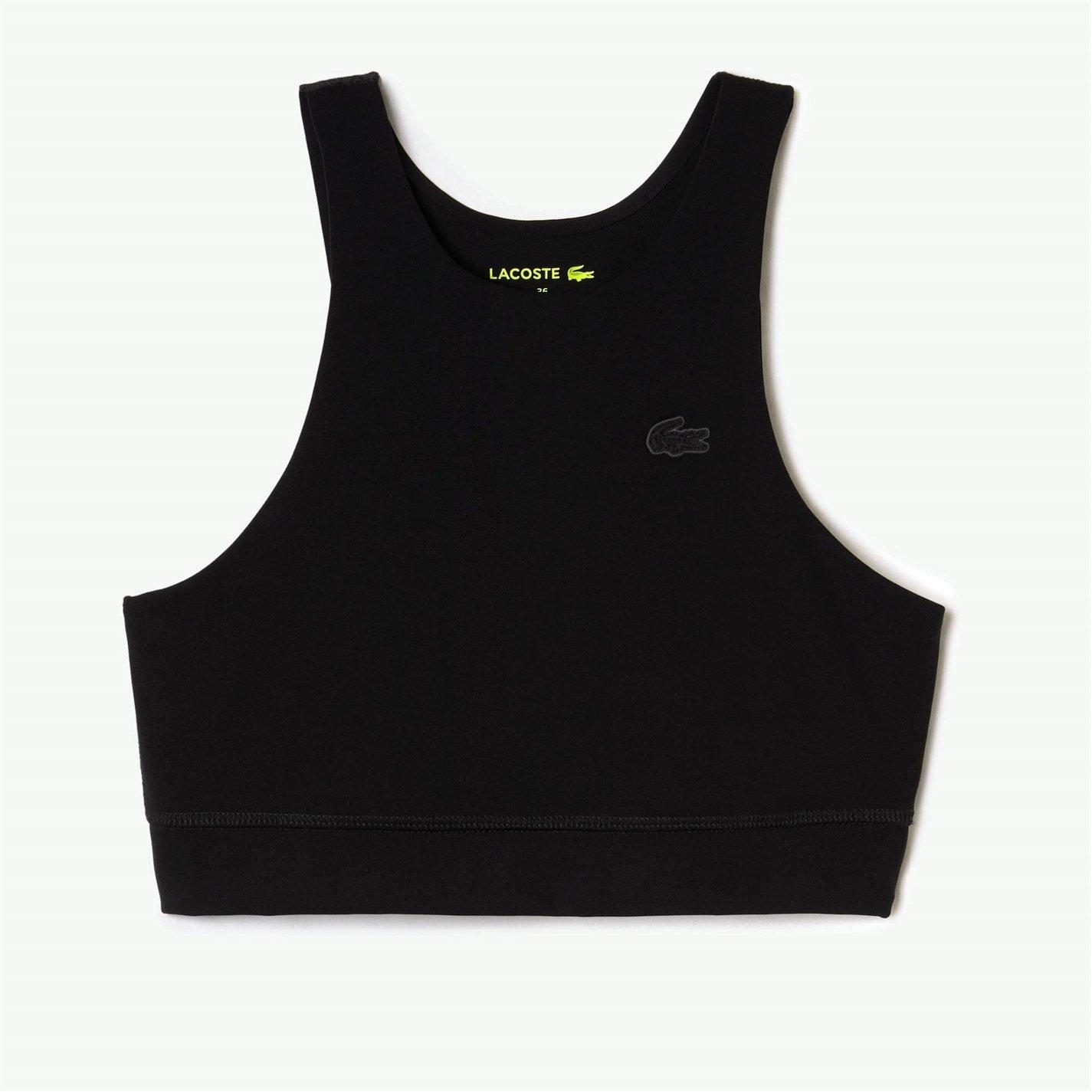 Black 031 - Lacoste - Logo Patch Sports Bra - 2