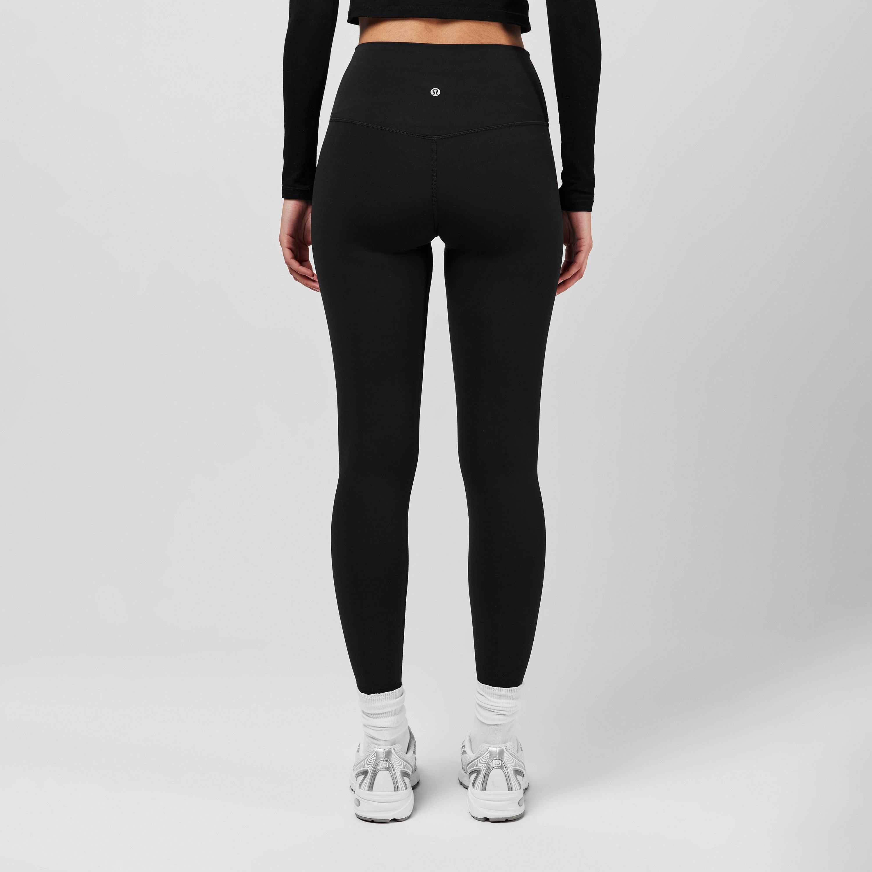 Black - Lululemon - Womens Nylon Align High Rise 25 Yoga Pants - 4