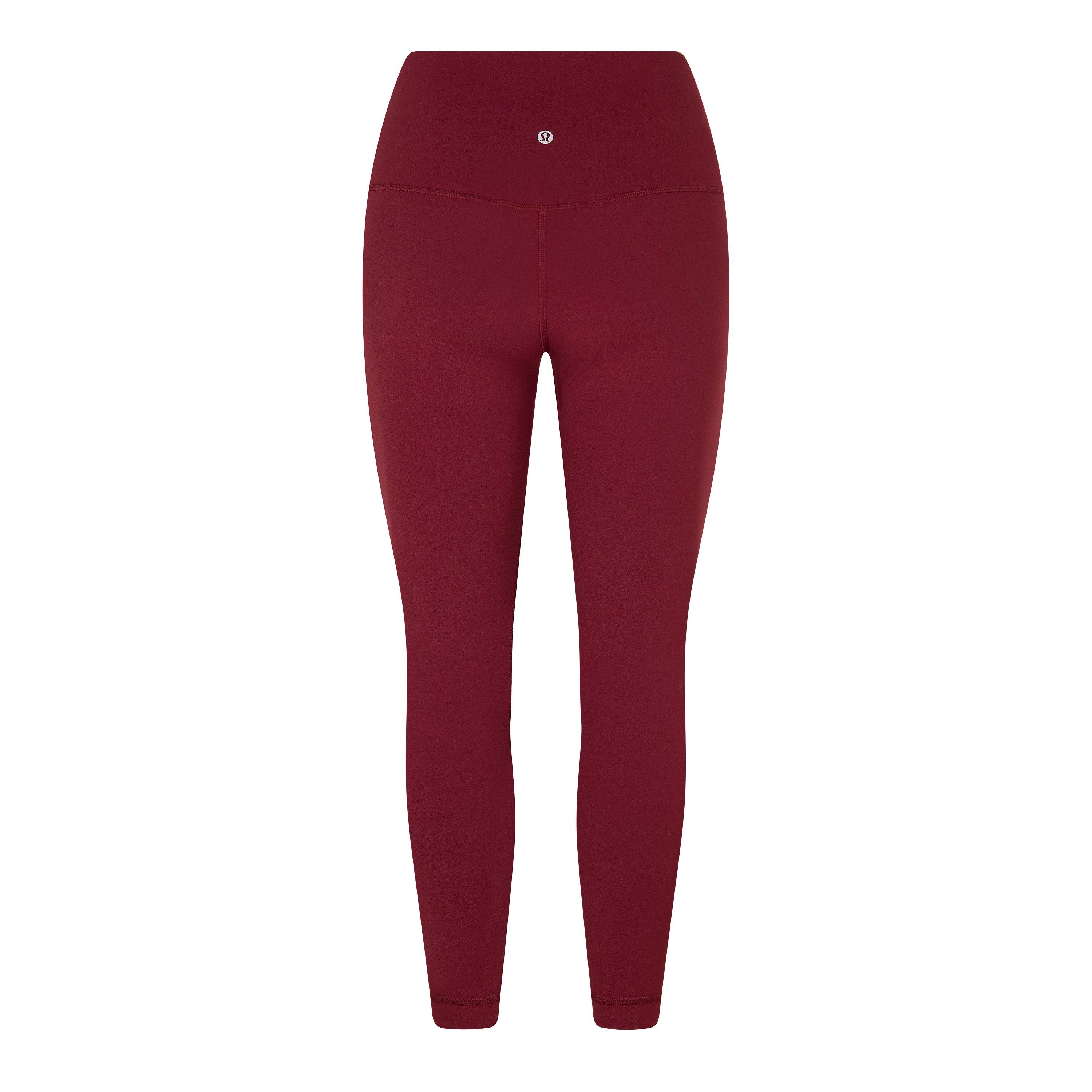 Burgundy Bay - Lululemon - Womens Nylon Align High Rise 25 Yoga Pants - 2