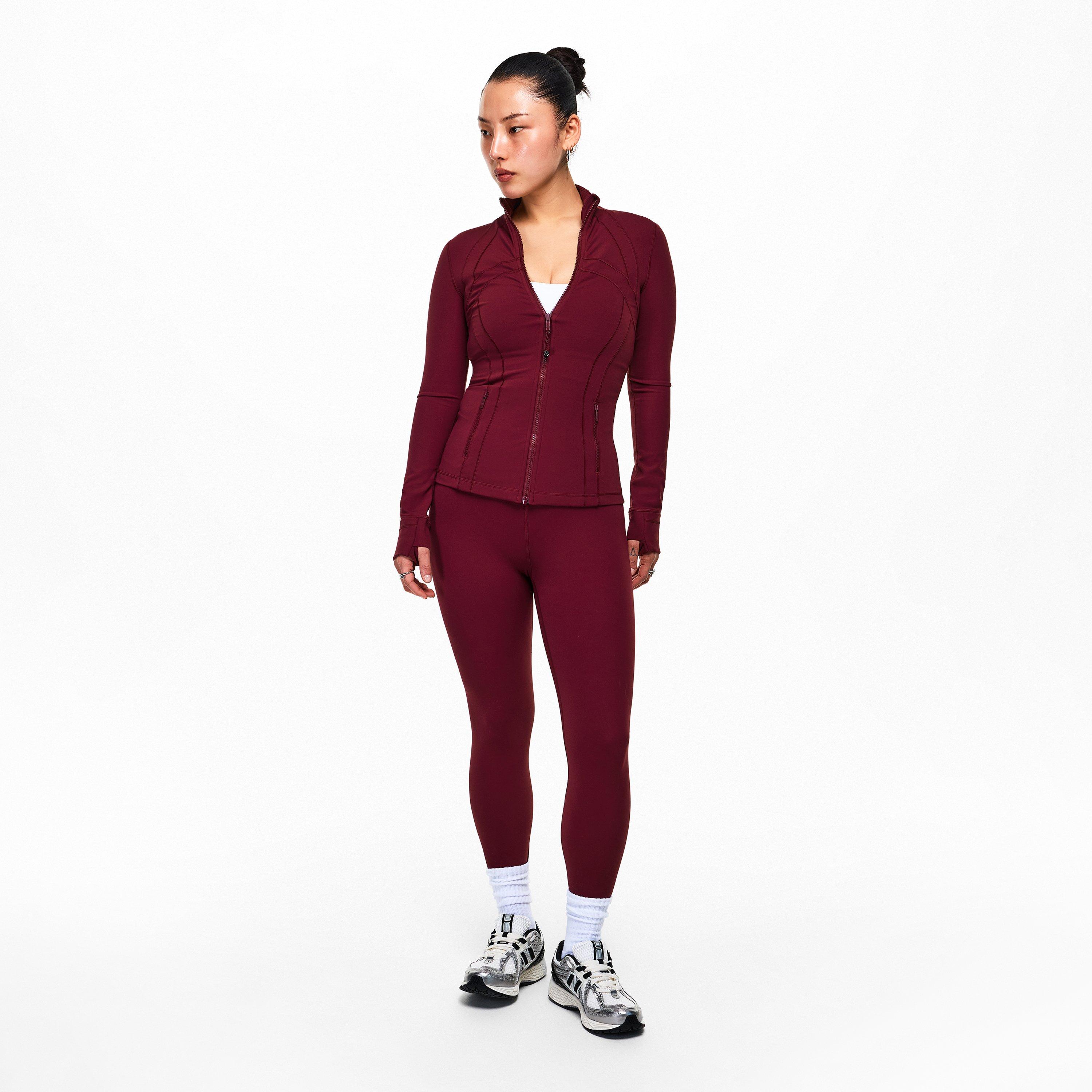 Burgundy Bay - Lululemon - Womens Nylon Align High Rise 25 Yoga Pants - 6