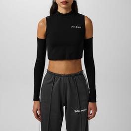 Palm Angels Cut Out Long Sleeve T-Shirt
