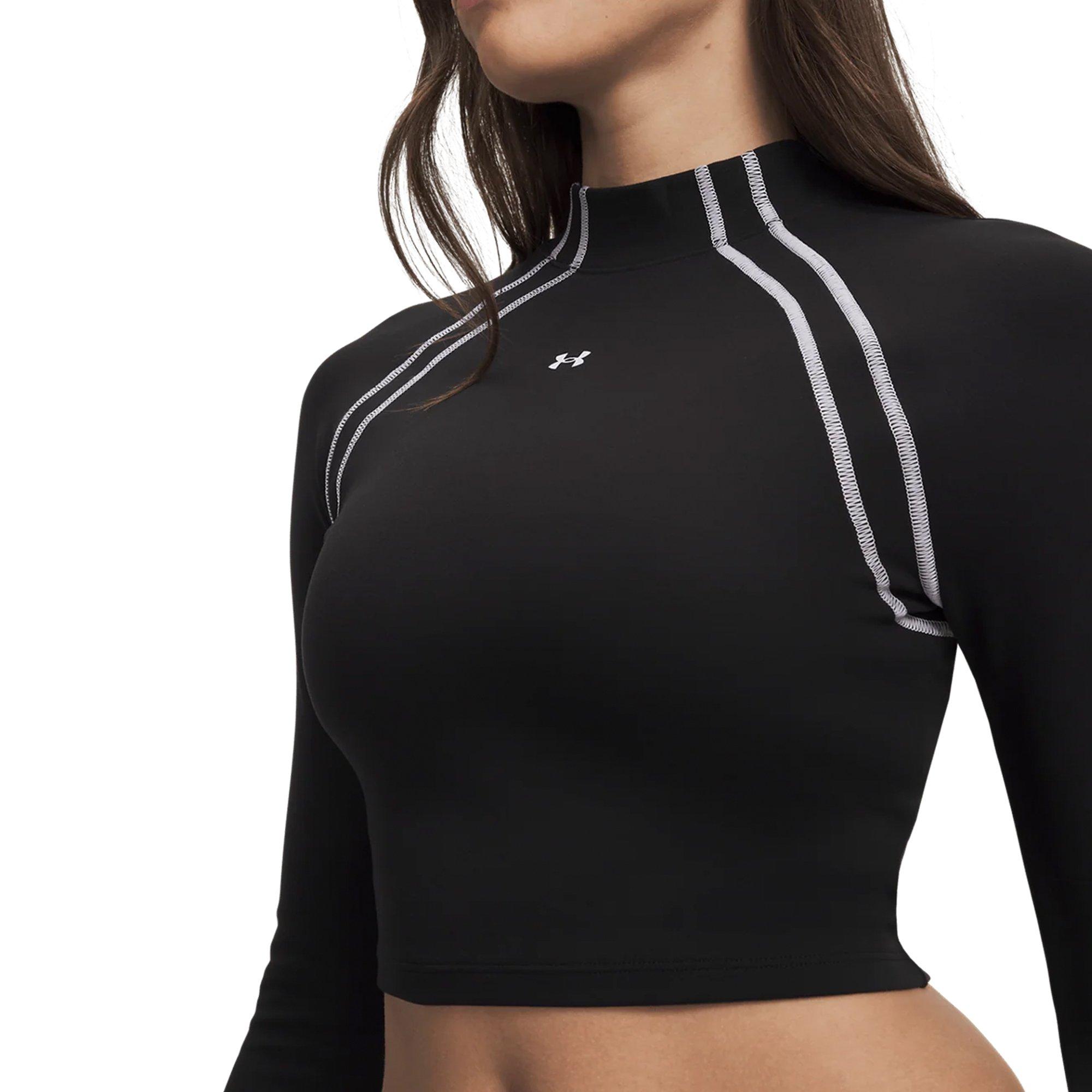 Black/White - Under Armour - UA Motion Ls Mock Ld64 - 3