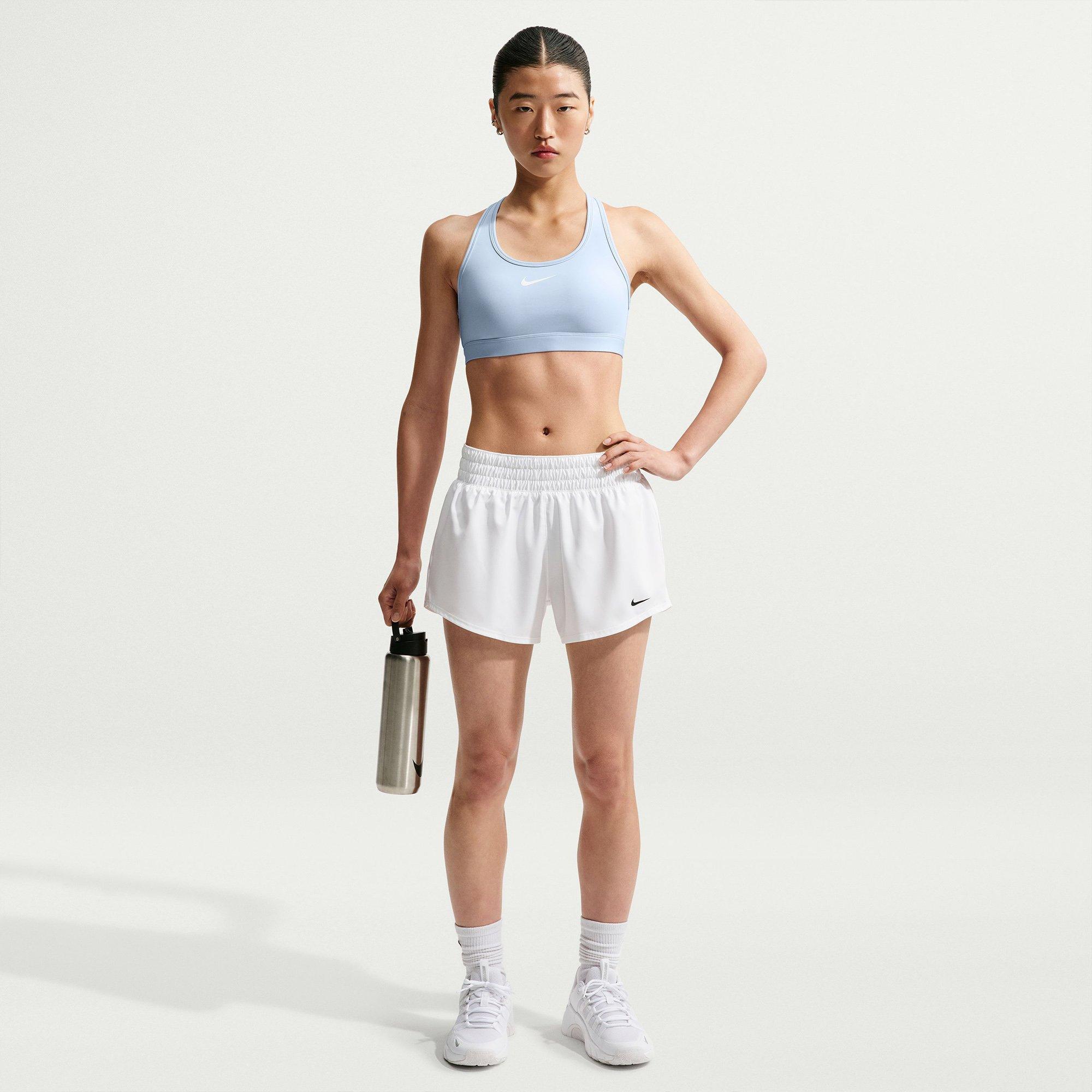 Blue/Stone/Wht - Nike - Swoosh Womens Medium Support Sports Bra - 5
