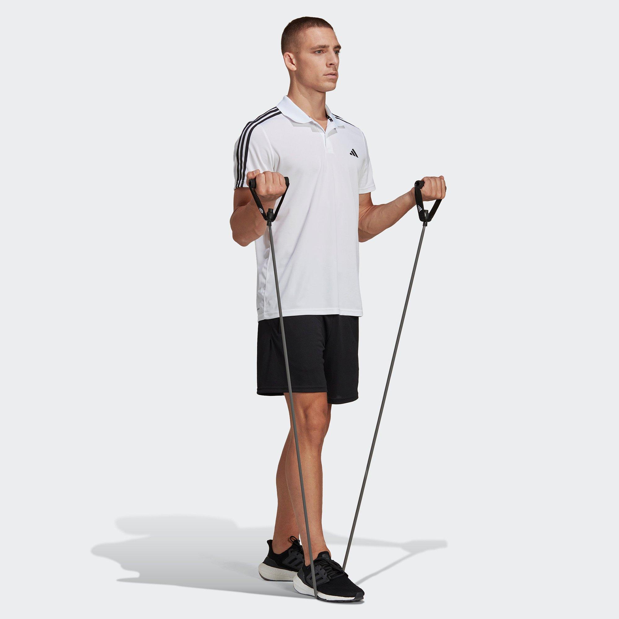 Black/White - adidas - Essentials Logo Mens Performance Shorts - 4