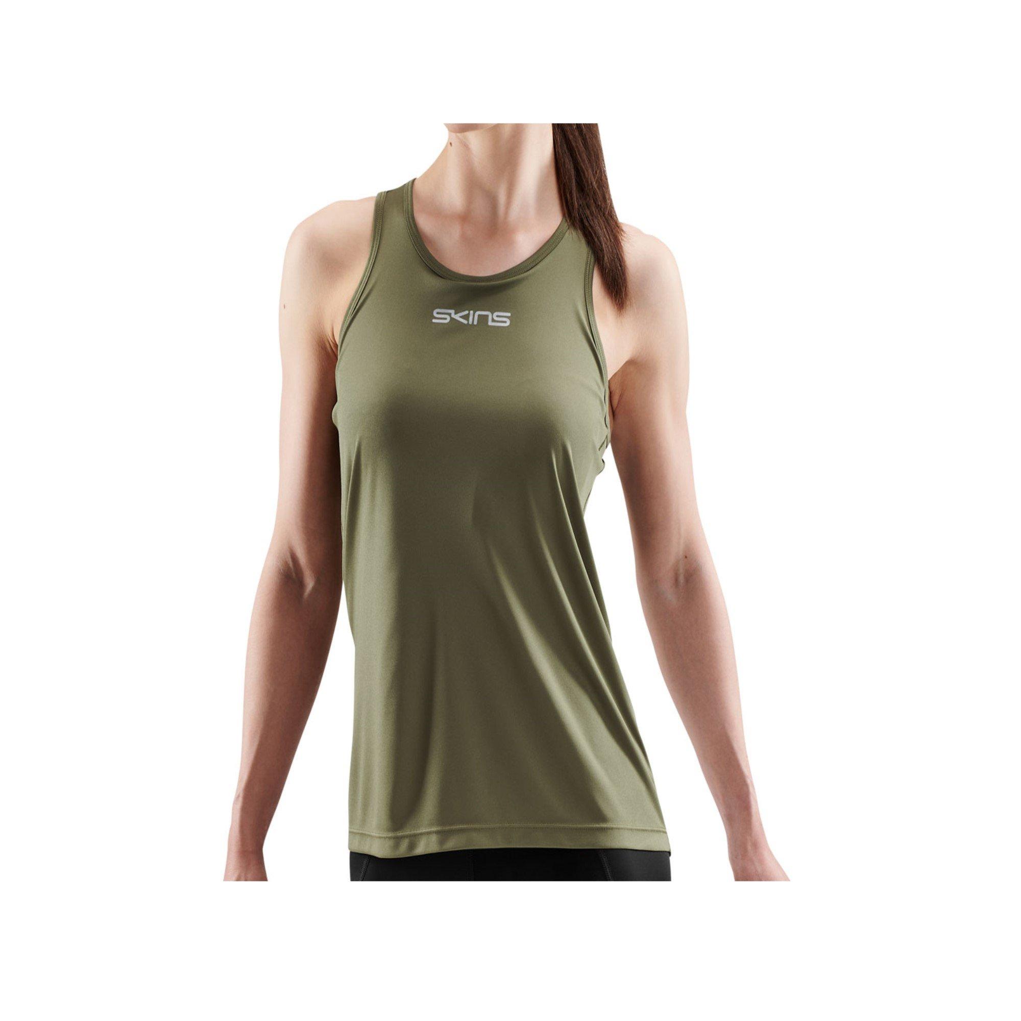 Khaki - Skins - Performance Gym Vest - 2