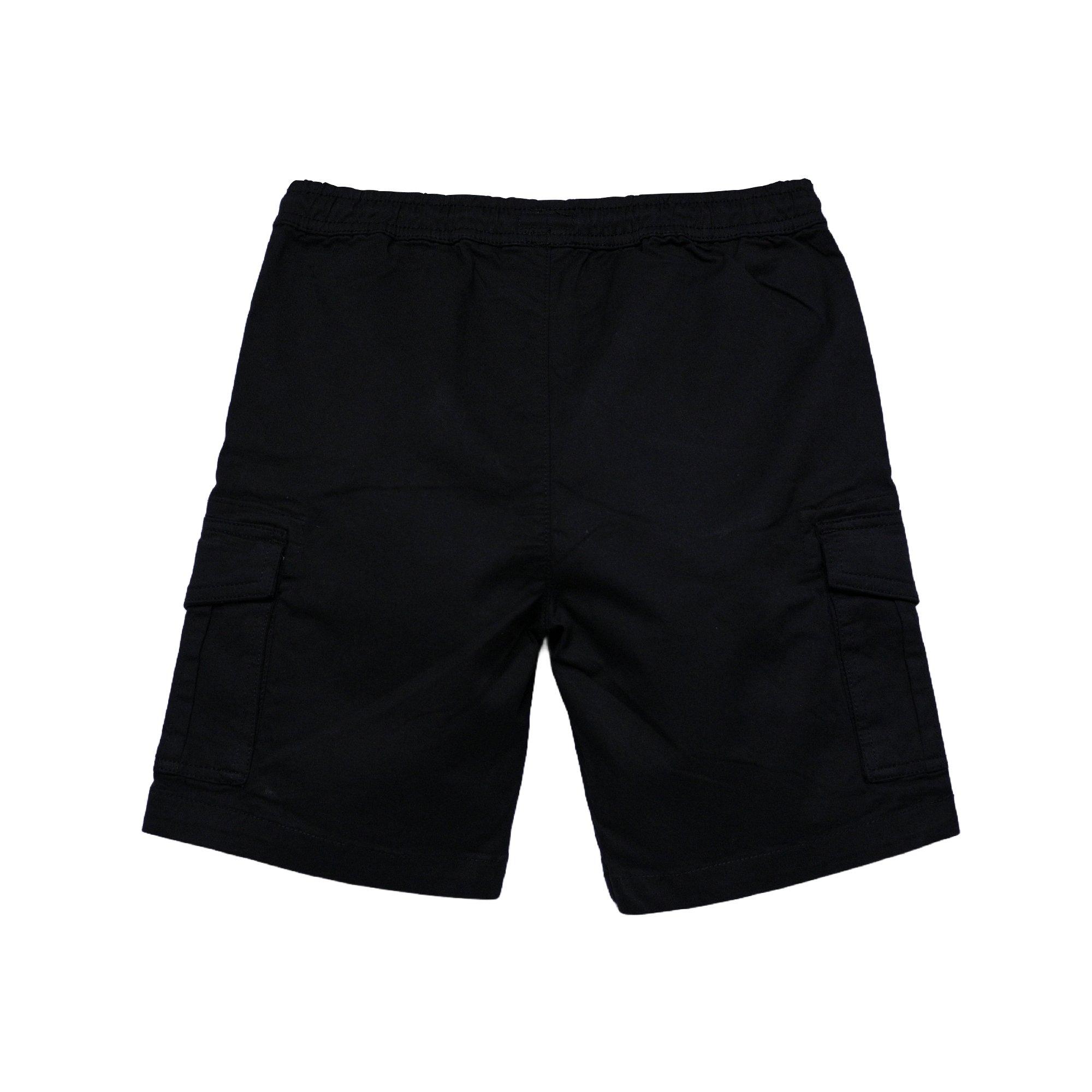 BLACK - Studio - Older Boys Utility Woven Short Black - 3