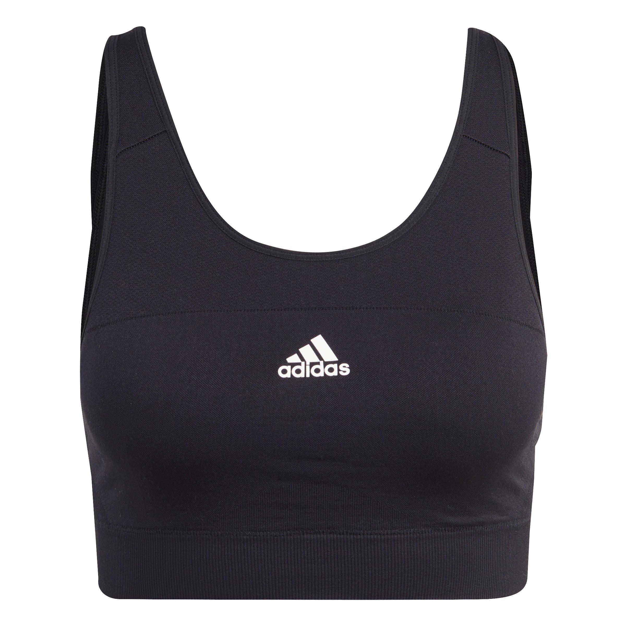 Black - adidas - Women's Aeroknit Training Support Medium Impact Sports Bra - 1