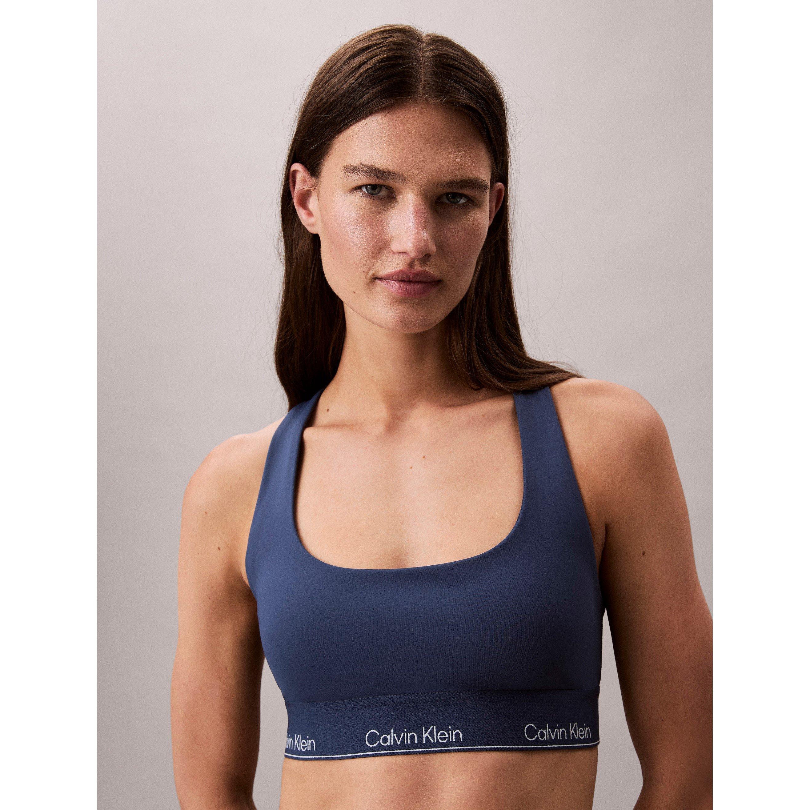 Dark Denim - Calvin Klein - Women's Medium Impact Sports Bra - 2