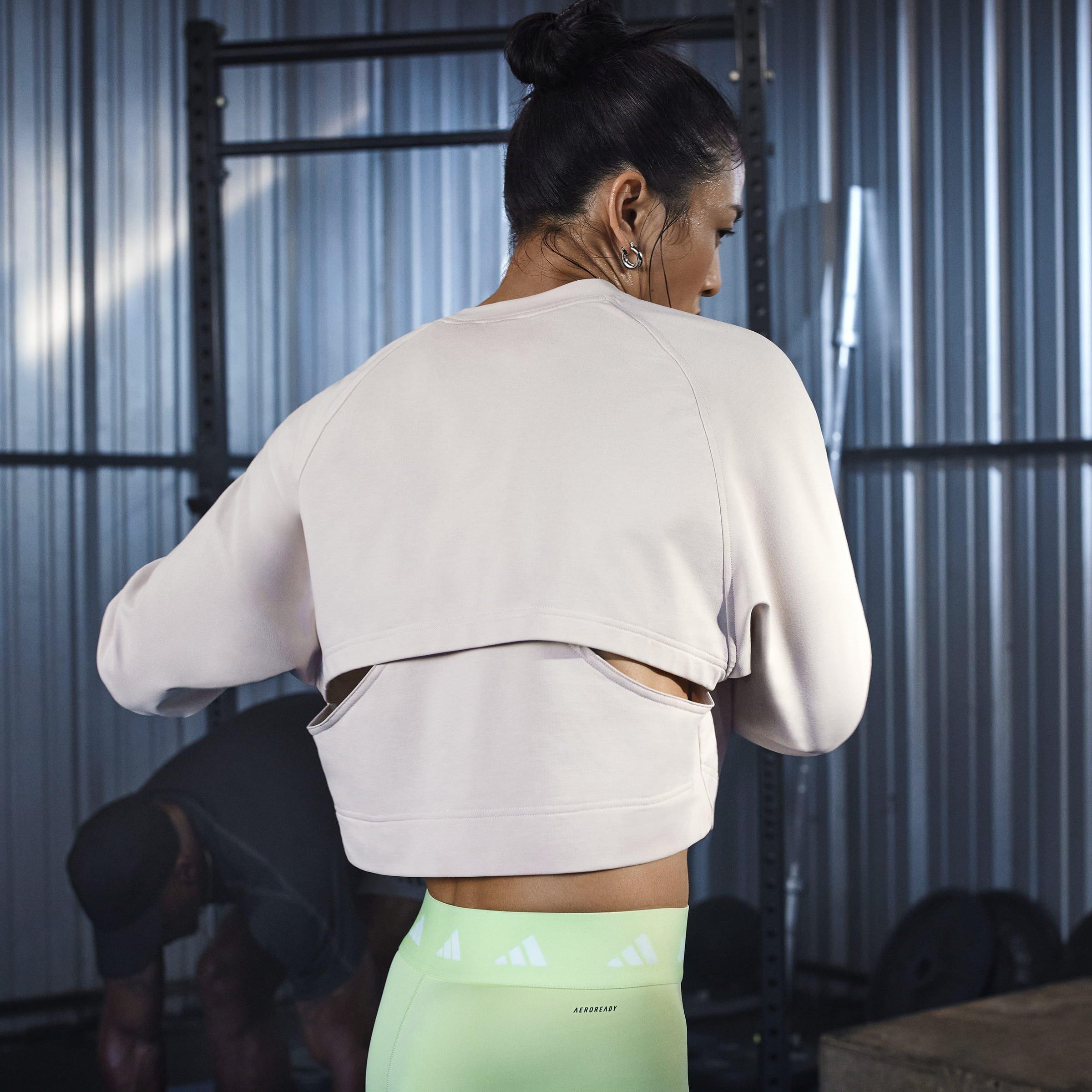 Putmau/Black - adidas - Power Cover Up Long-Sleeve Performance Gym Top - 11