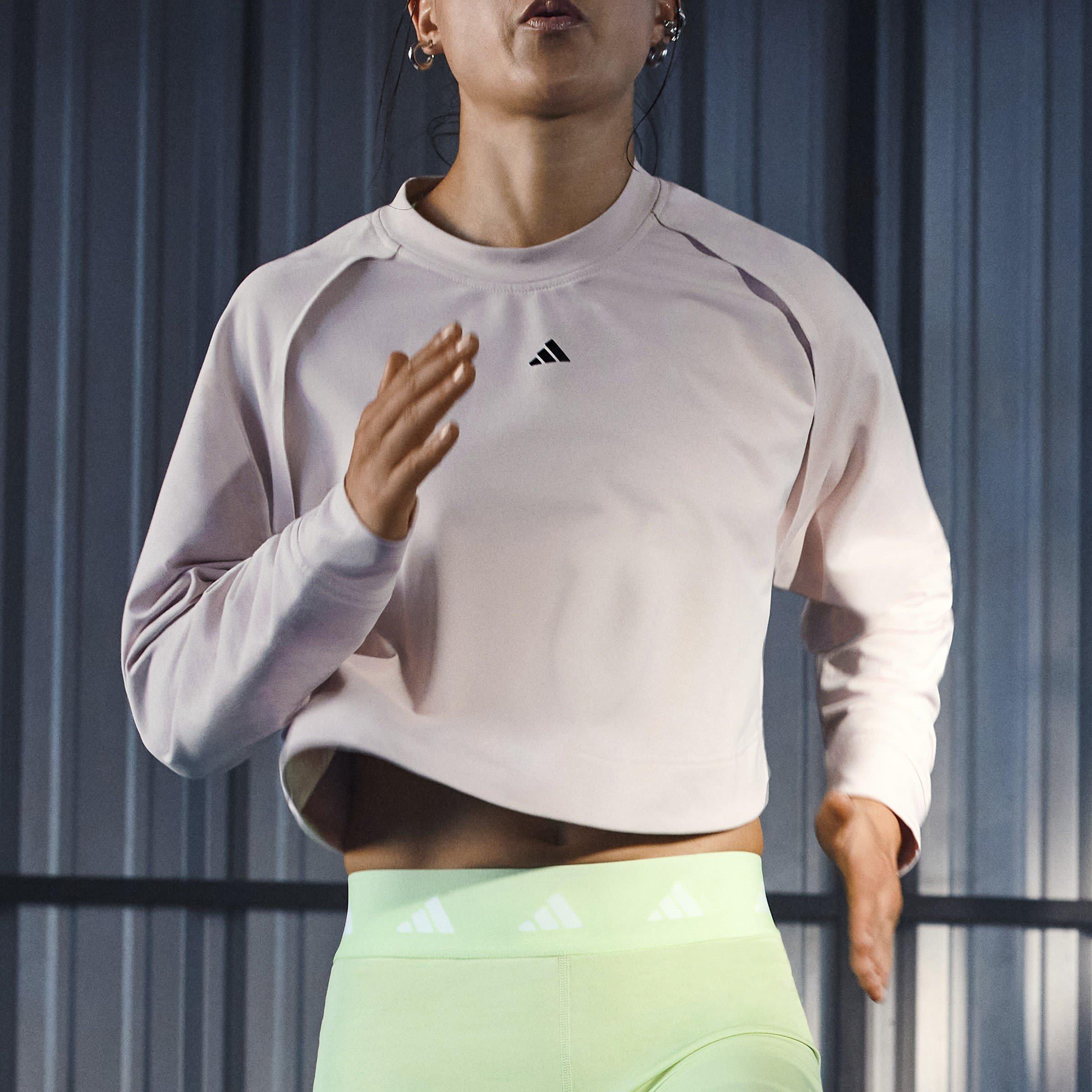 Putmau/Black - adidas - Power Cover Up Long-Sleeve Performance Gym Top - 8