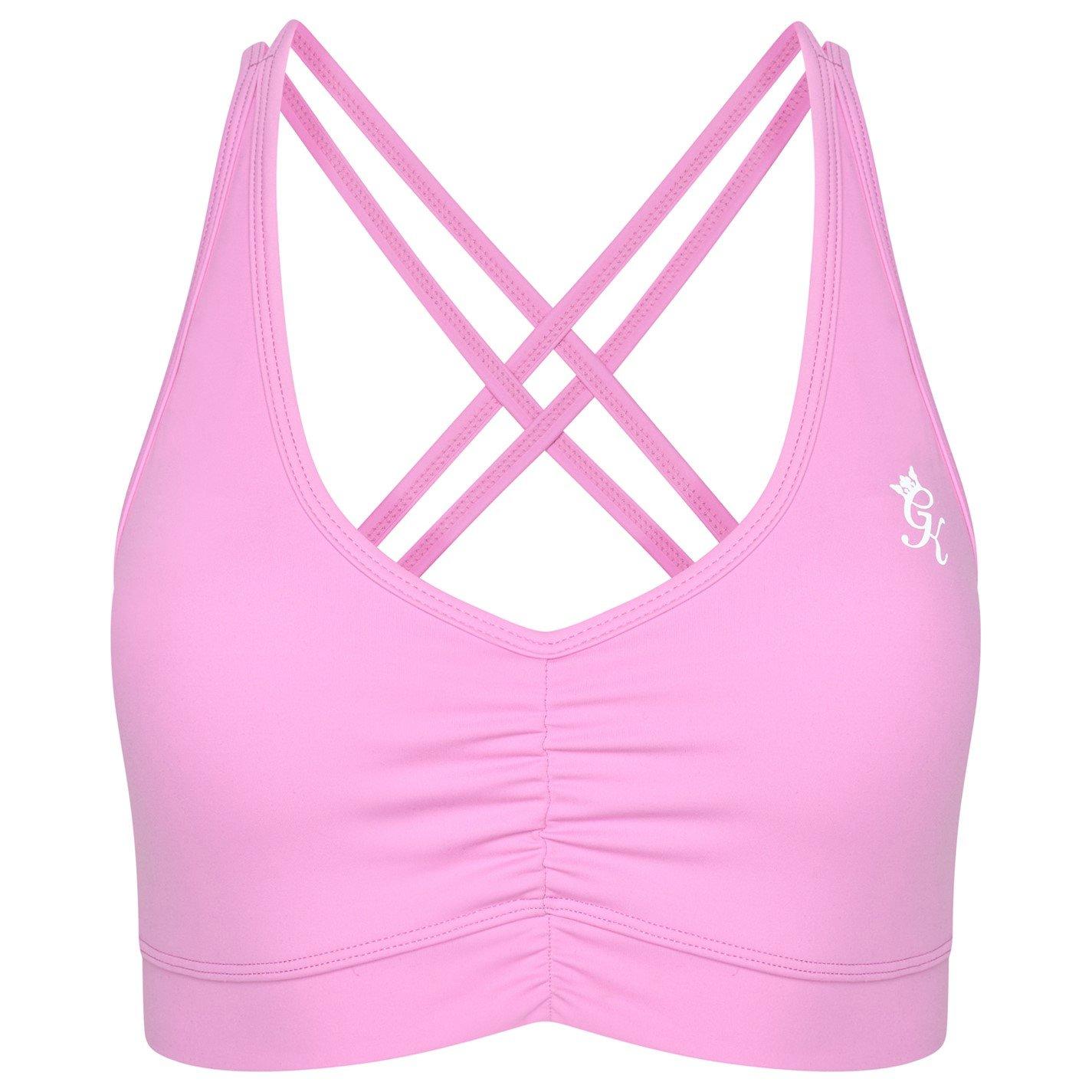 Pink - Gym King - Womens Scrunch Bubblegum Pink Low Impact Sports Bra - 2