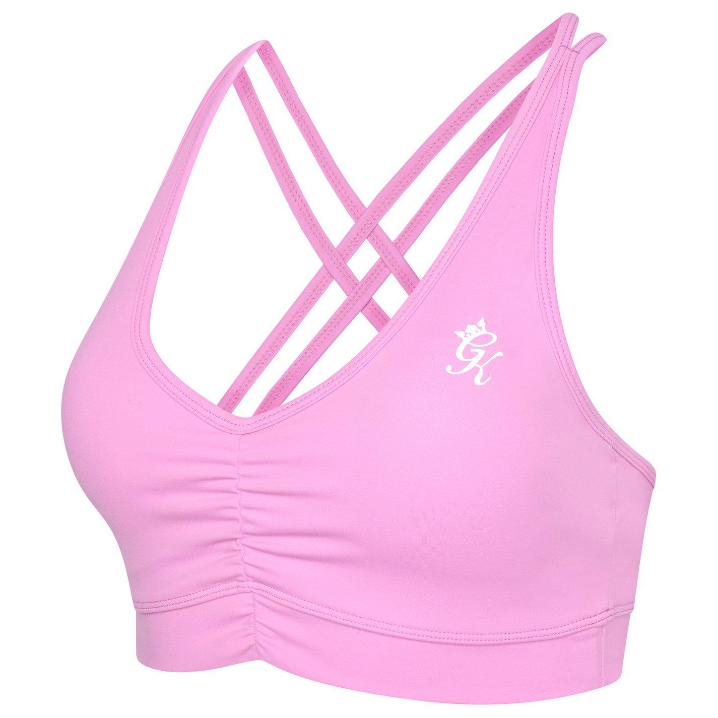 Pink - Gym King - Womens Scrunch Bubblegum Pink Low Impact Sports Bra - 5