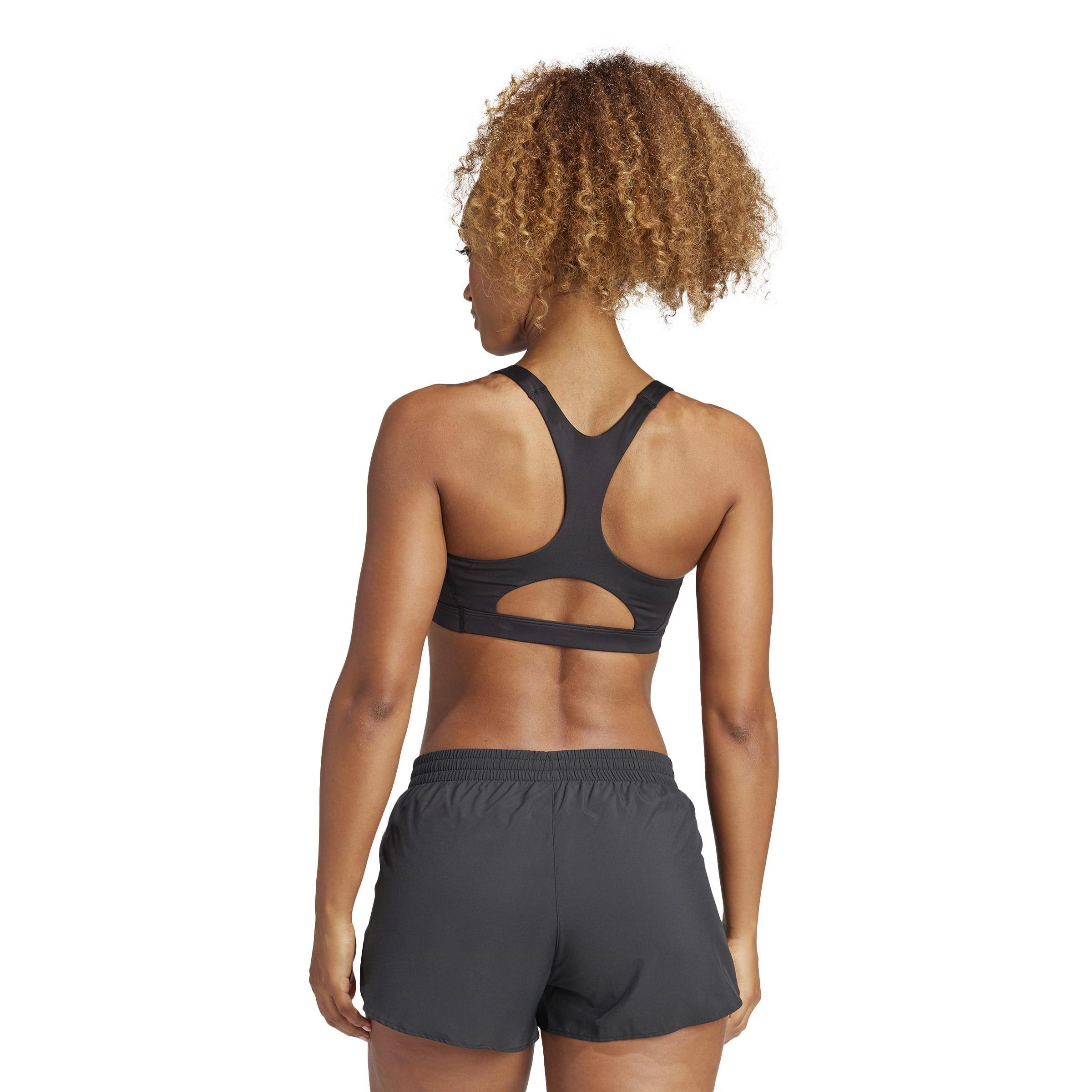 Black - adidas - Adizero Essentials Run Womens Medium Support Bra - 4