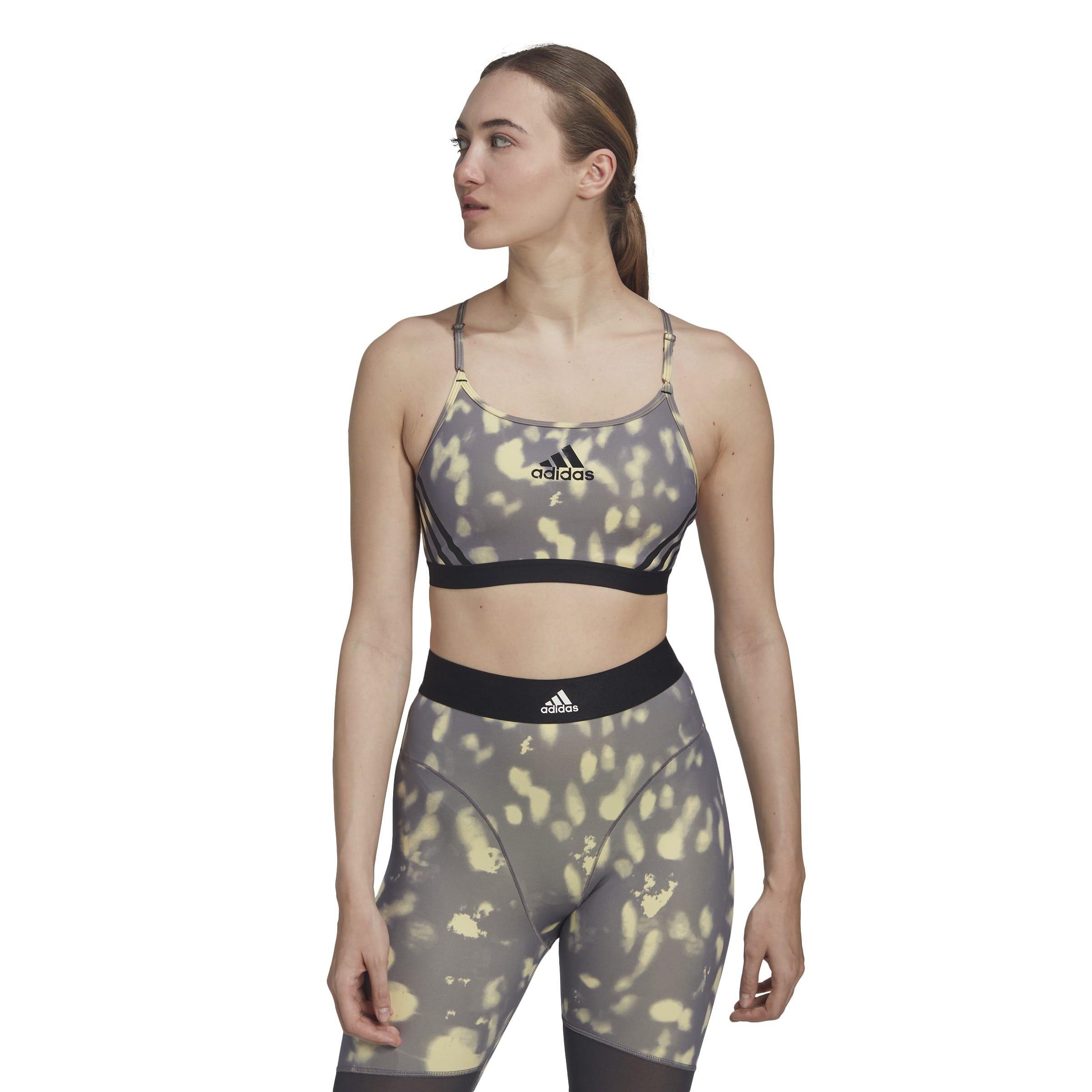 Yellow - adidas - Women's Hygl Medium Impact Sports Bra - 3