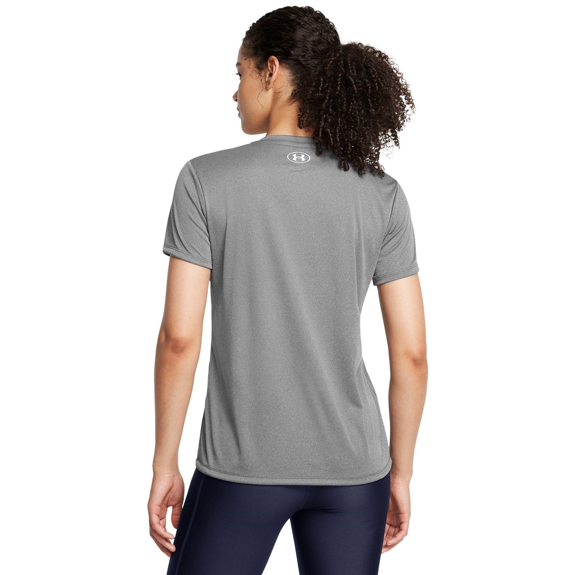 Castlerock/Silv - Under Armour - Velocity V-Neck Short Sleeve Tee Womens - 3