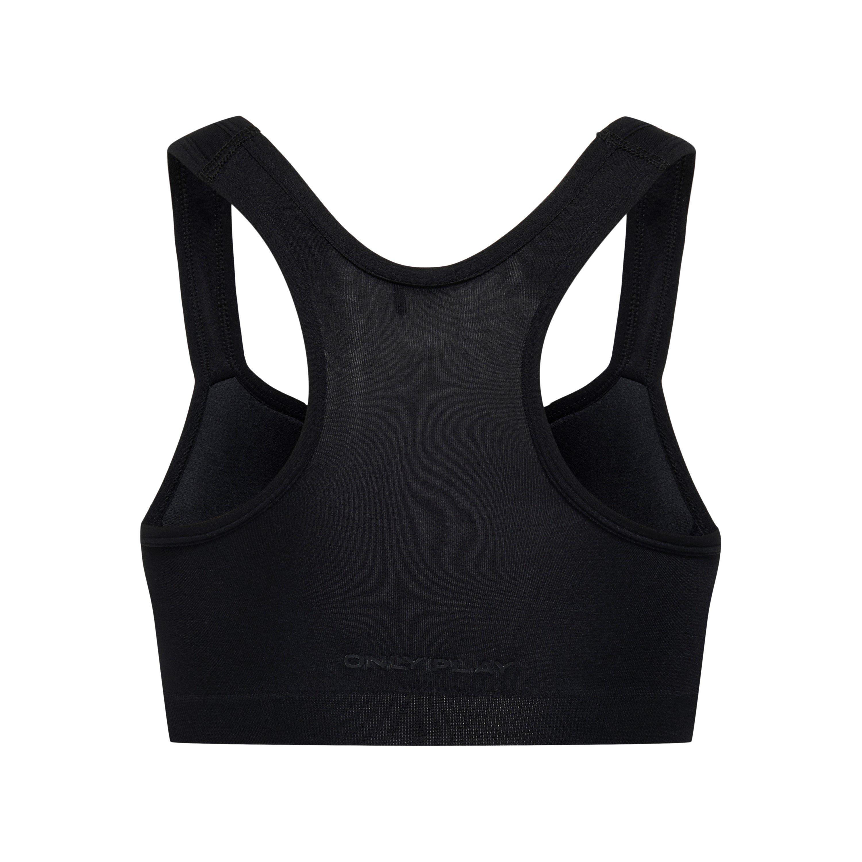 Black Solid - Only Play - Martine Medium Impact Sports Bra - 4