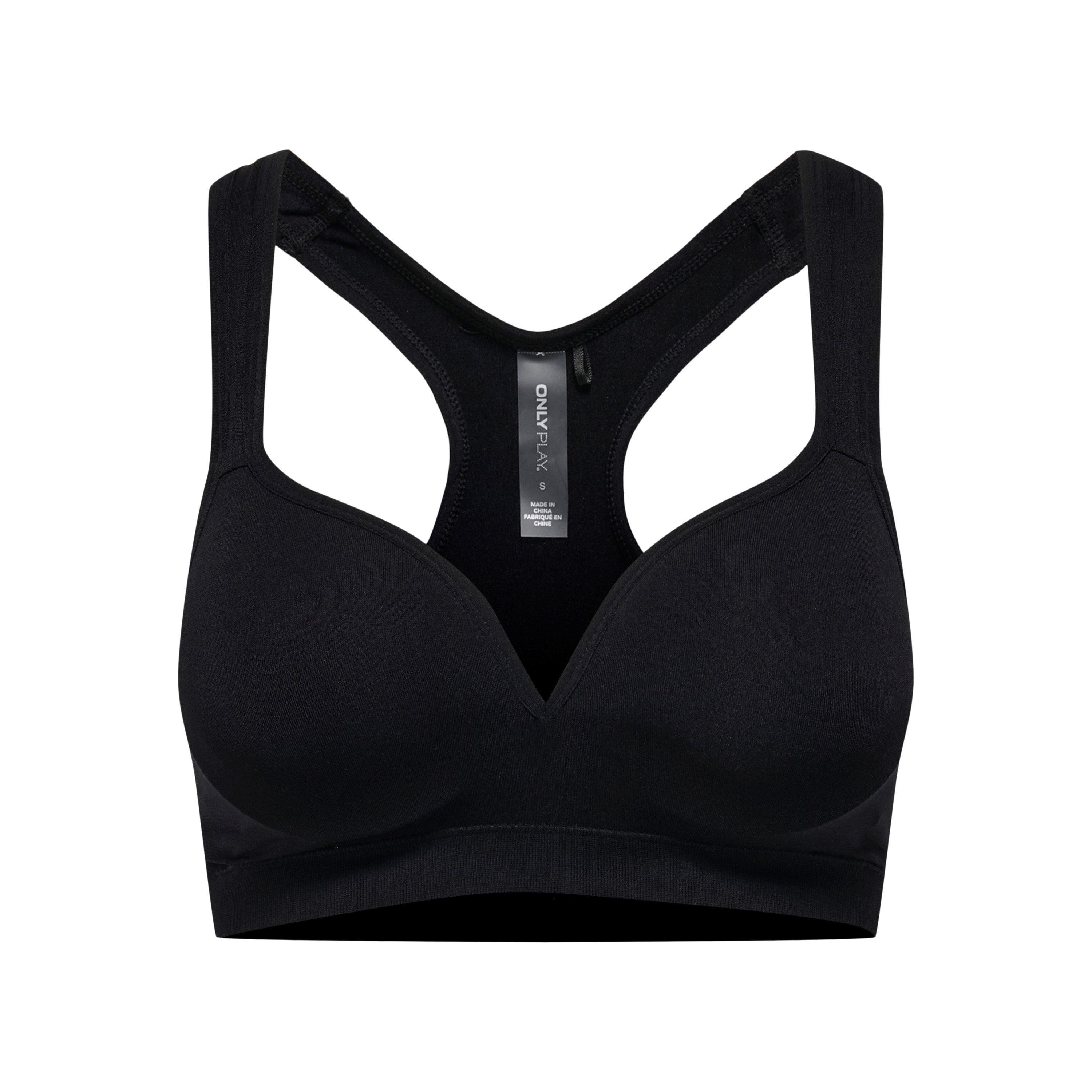 Black Solid - Only Play - Martine Medium Impact Sports Bra - 5