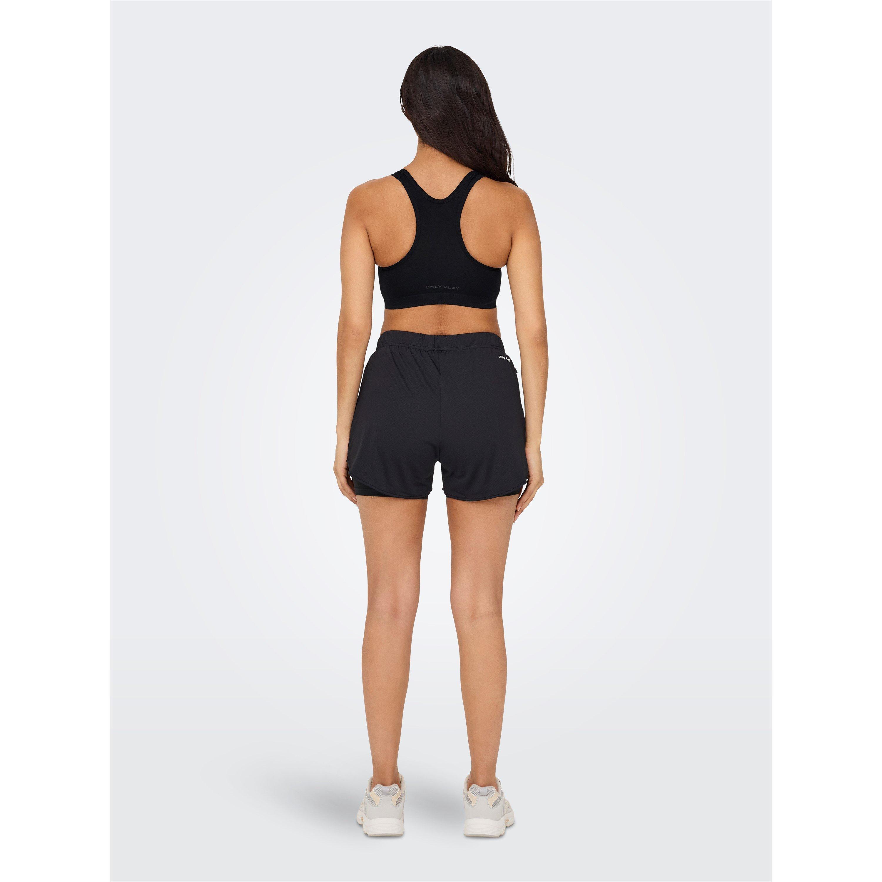 Black Solid - Only Play - Martine Medium Impact Sports Bra - 6