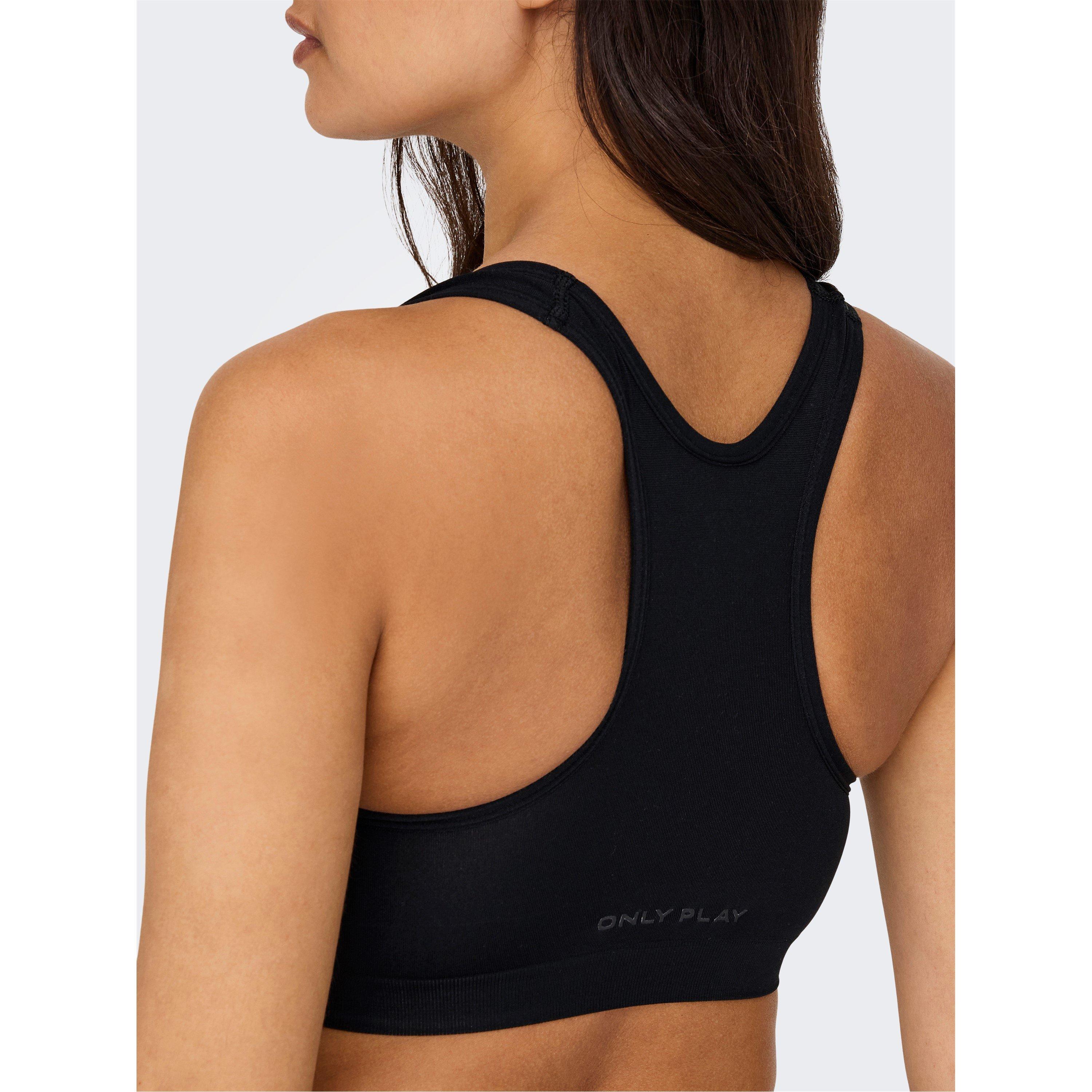 Black Solid - Only Play - Martine Medium Impact Sports Bra - 7