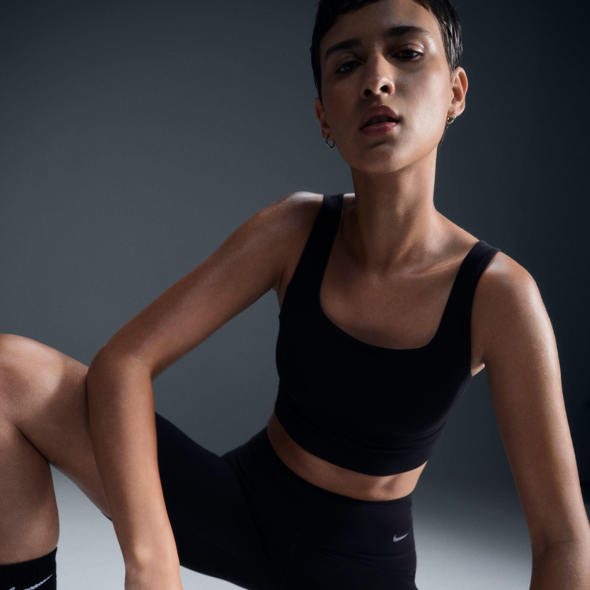 Black/Sail - Nike - Women's Non Wired Medium Impact Sports Bra - 10