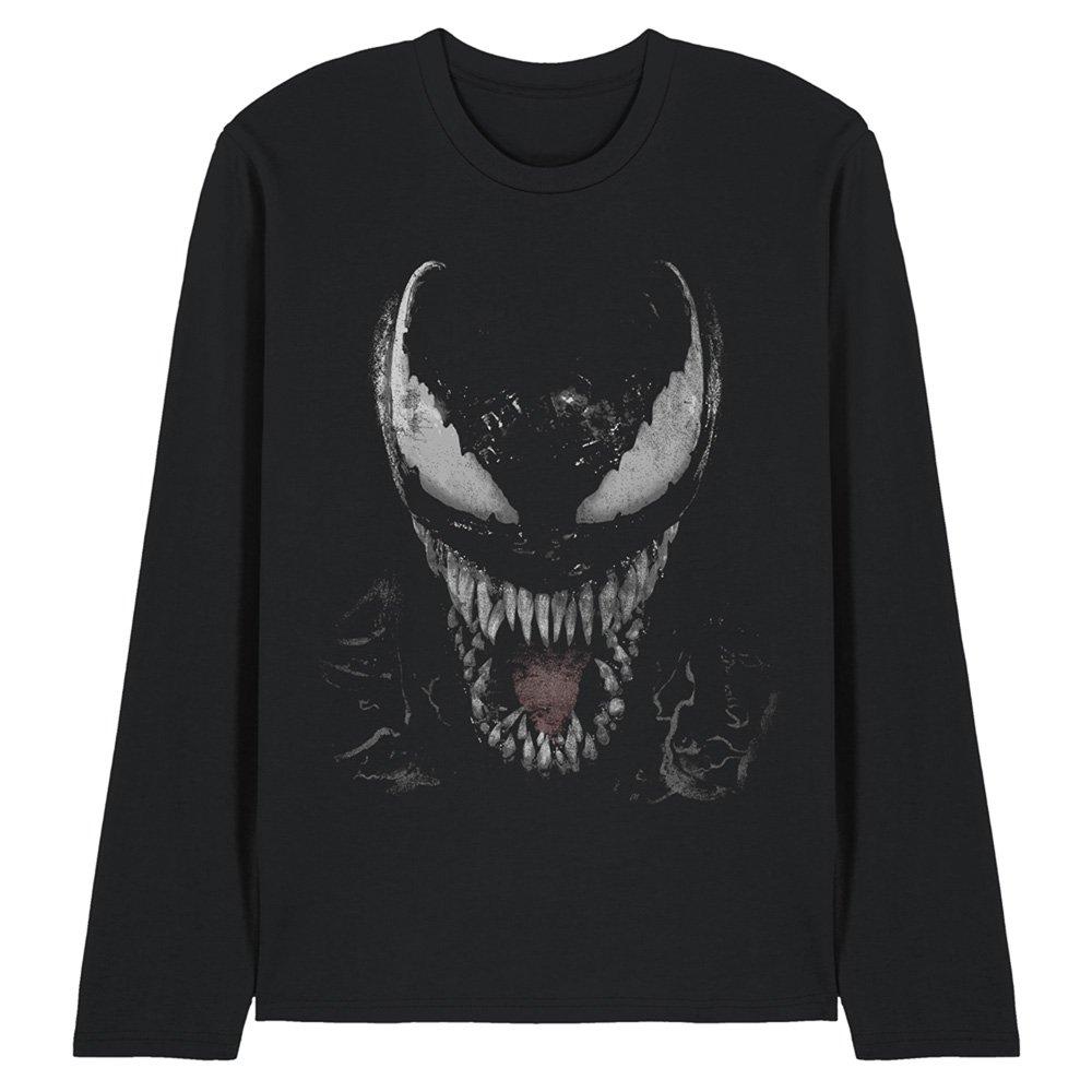 Black - Marvel - Venom Brock Large Face Long Sleeve T-Shirt Black - 1