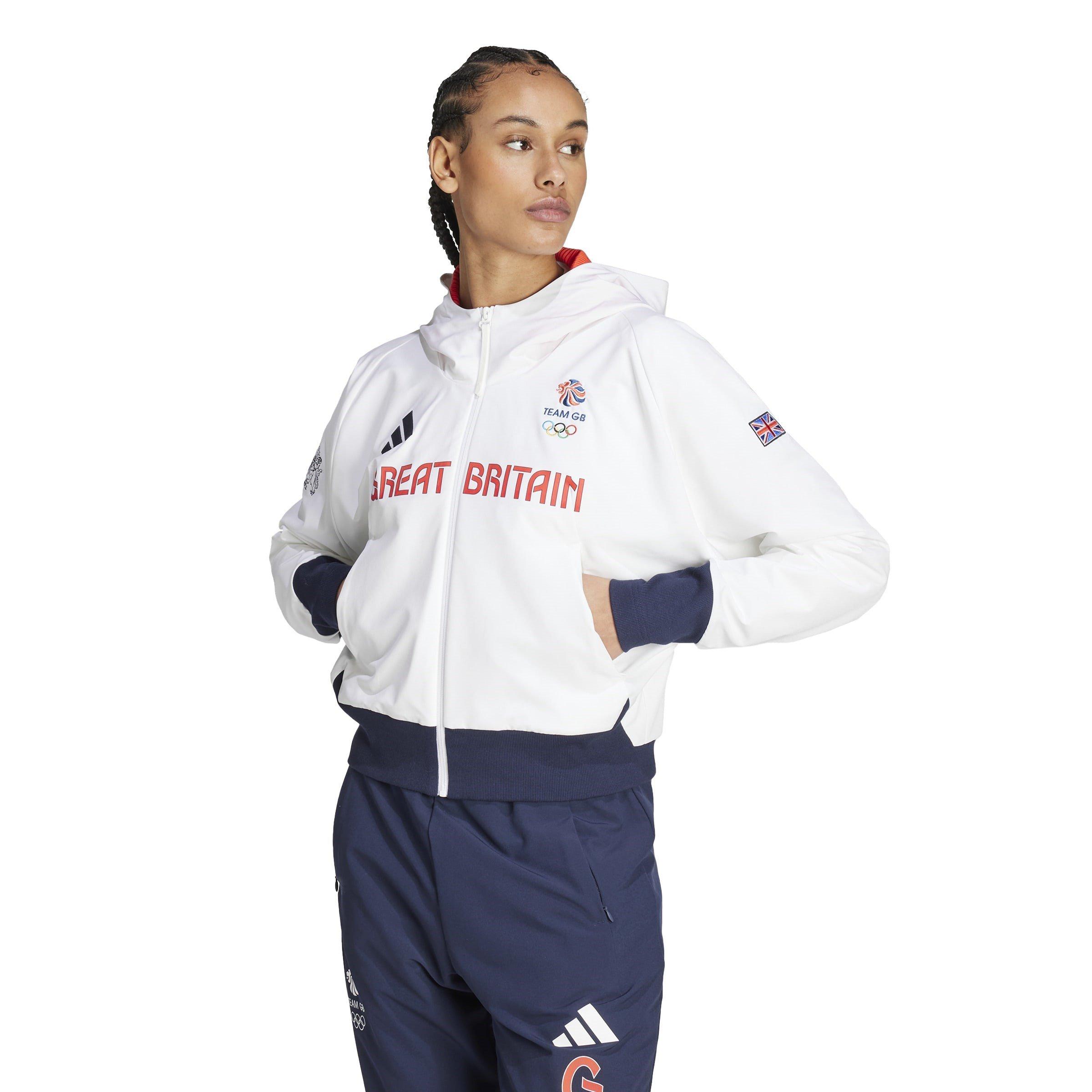 adidas Team GB Podium Jacket Womens Leistungsstarke Kapuzenpullover Sports Direct