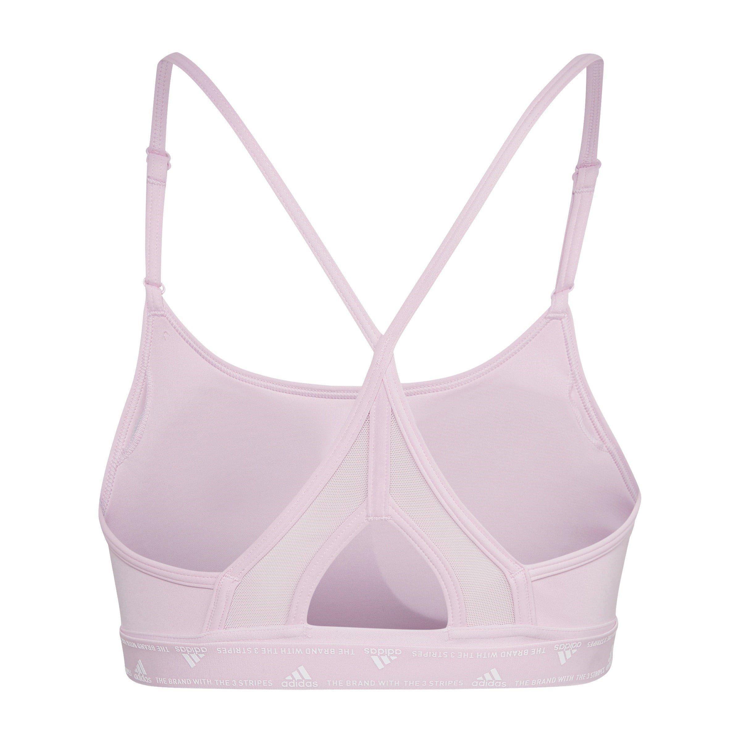 Pink - adidas - Aeroreact Low Impact Sports Bra - 2