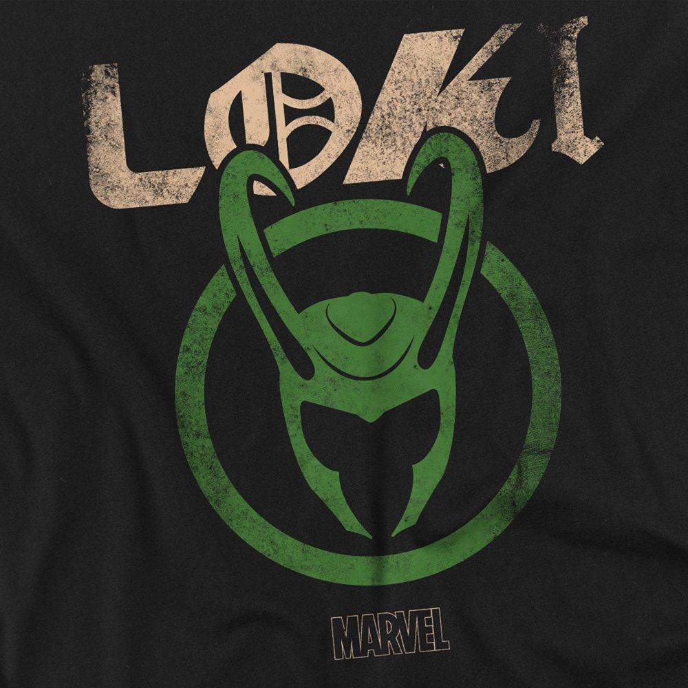 Black - Marvel - Loki Emblem Cotton Mens T-Shirt Black - 2