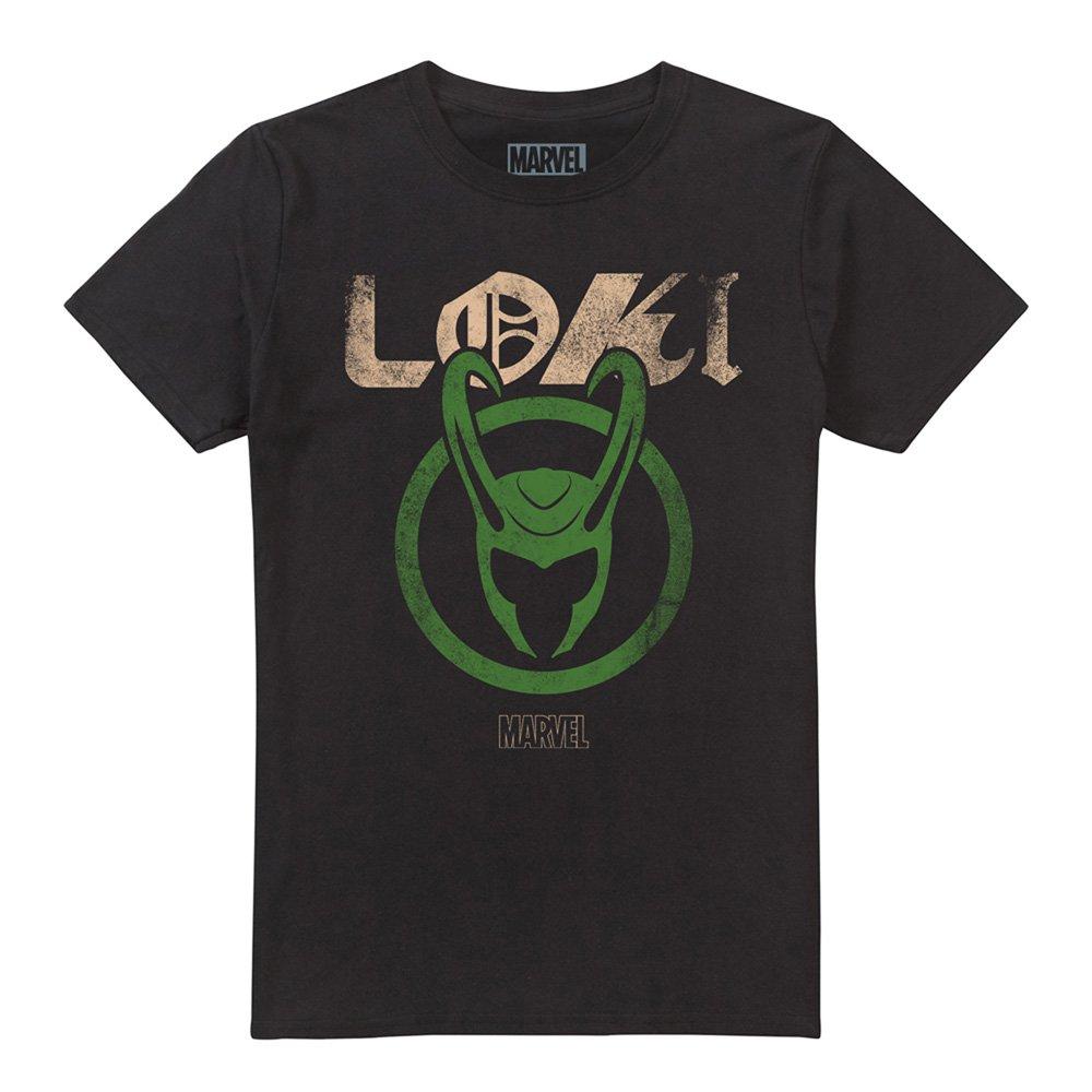 Black - Marvel - Loki Emblem Cotton Mens T-Shirt Black - 4