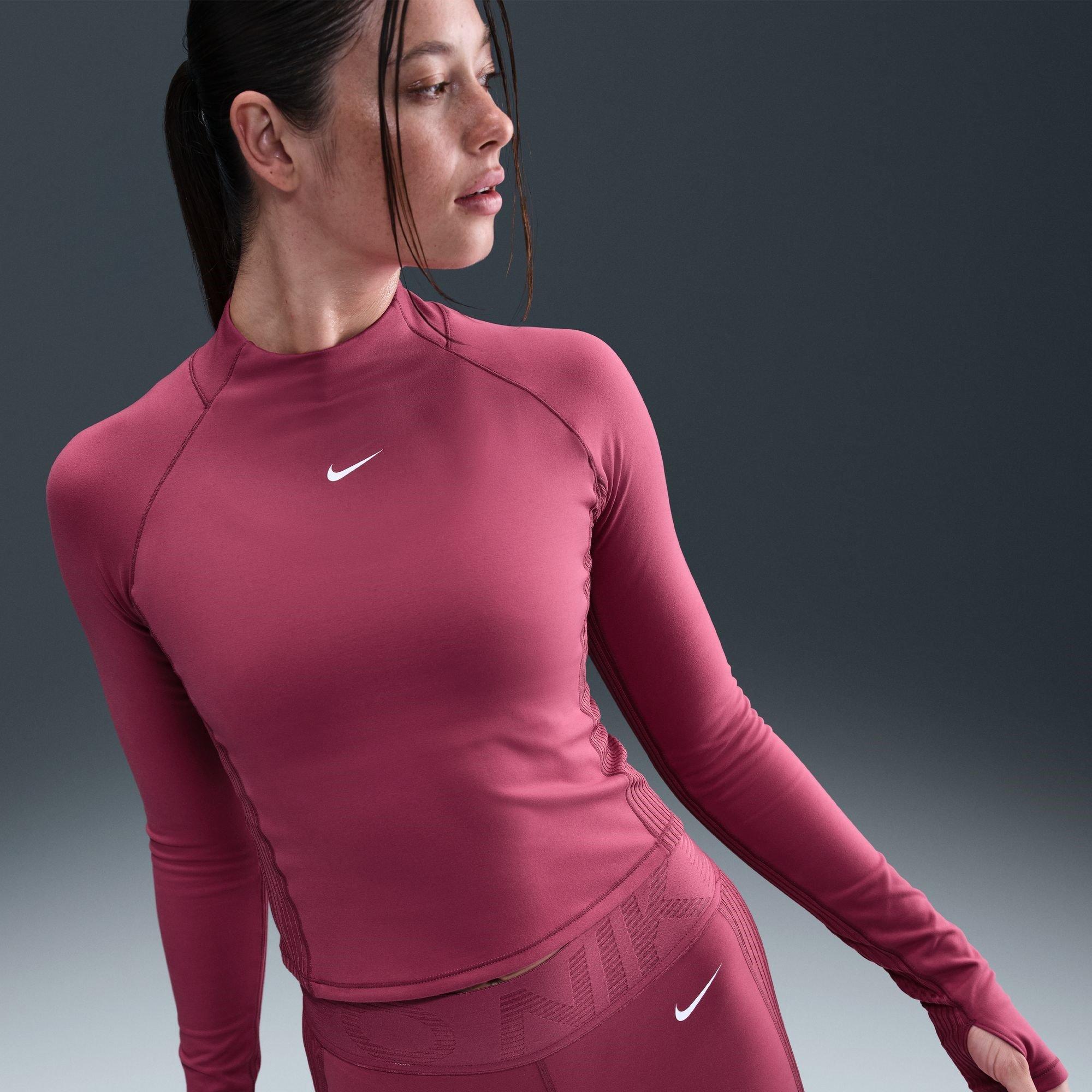 Sweet Beet/Wht - Nike - Warm LS Top Ld62 - 6