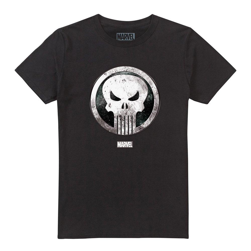 Black - Punisher - The Punisher Badge Skull Mens T-Shirt Black - 4