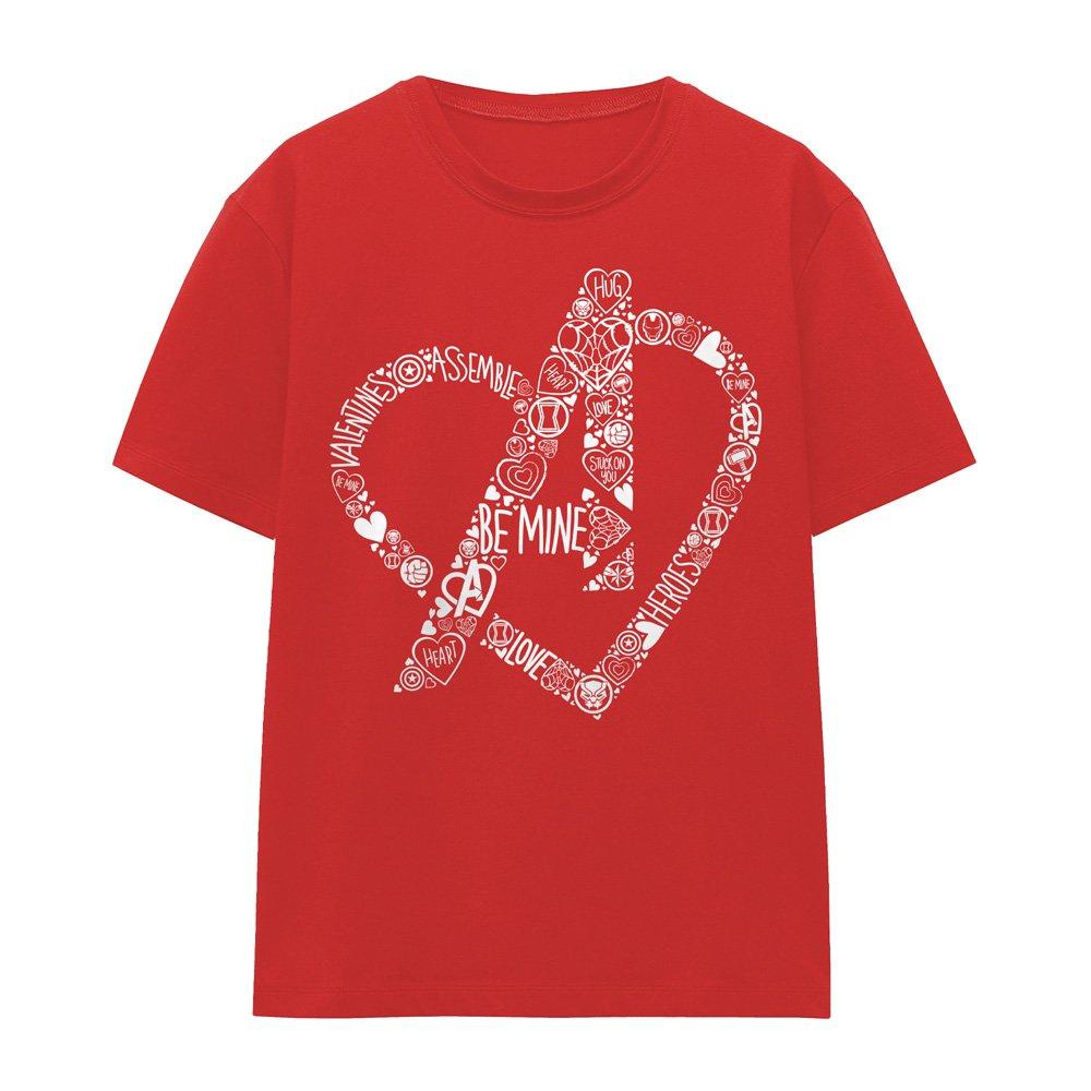 Red - Marvel - Avengers Heart Be Mine T-Shirt Red - 4