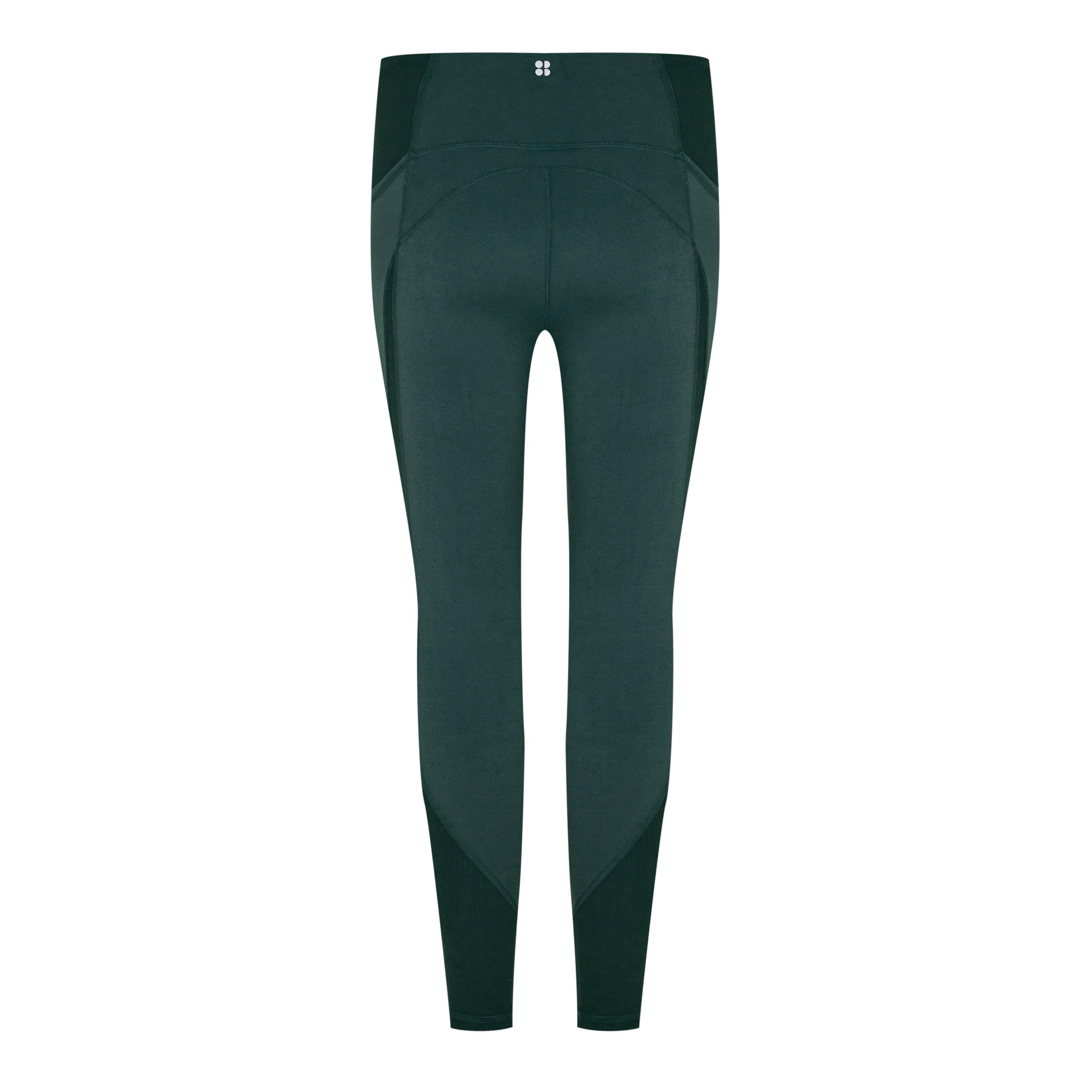 Trek Green - Sweaty Betty - Super Soft Ribbed Yoga Leggings - 6