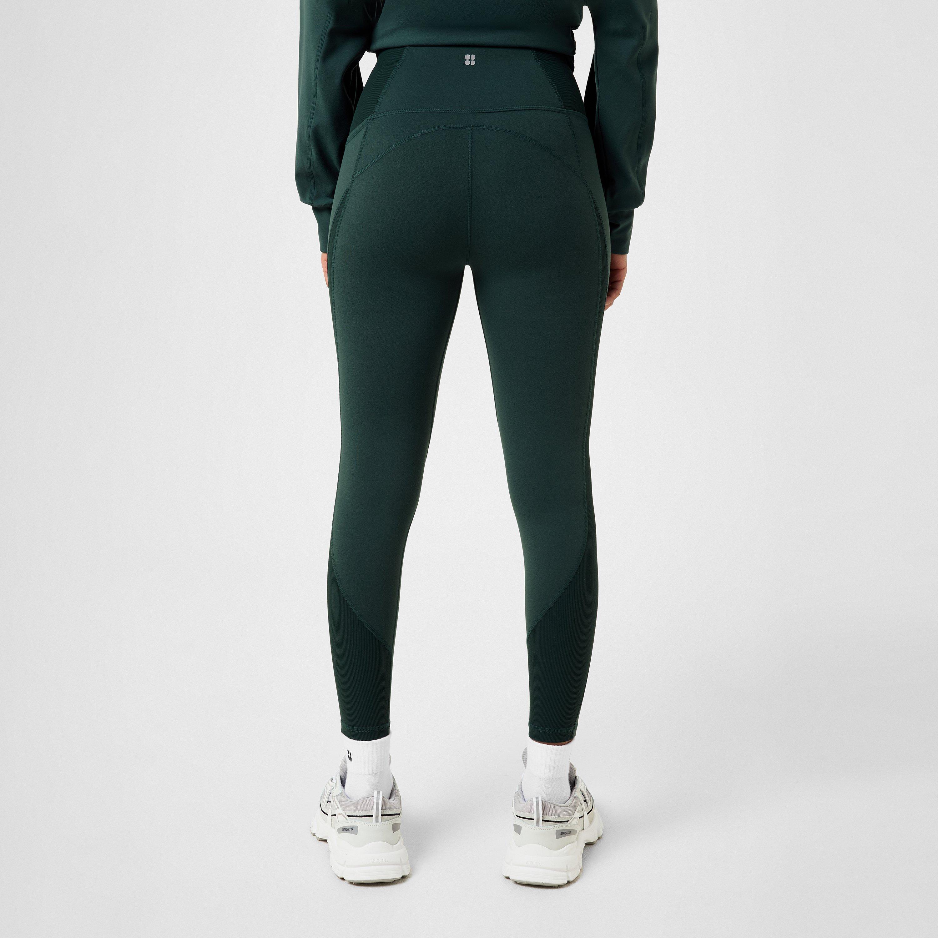 Trek Green - Sweaty Betty - Super Soft Ribbed Yoga Leggings - 3
