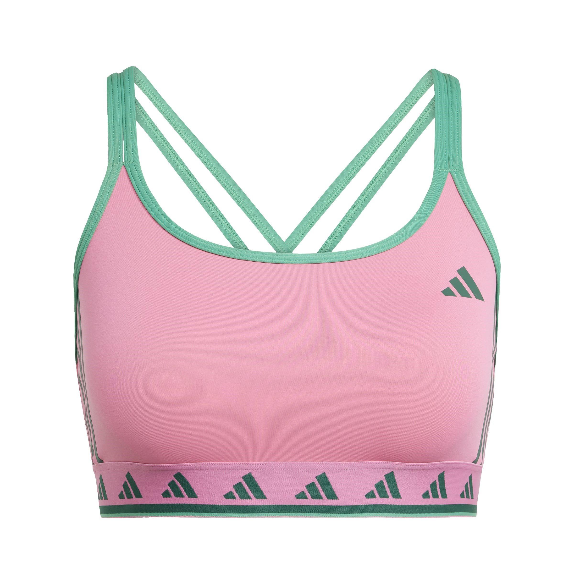 Pink/Green - adidas - Women's Low Impact Sports Bra - 1