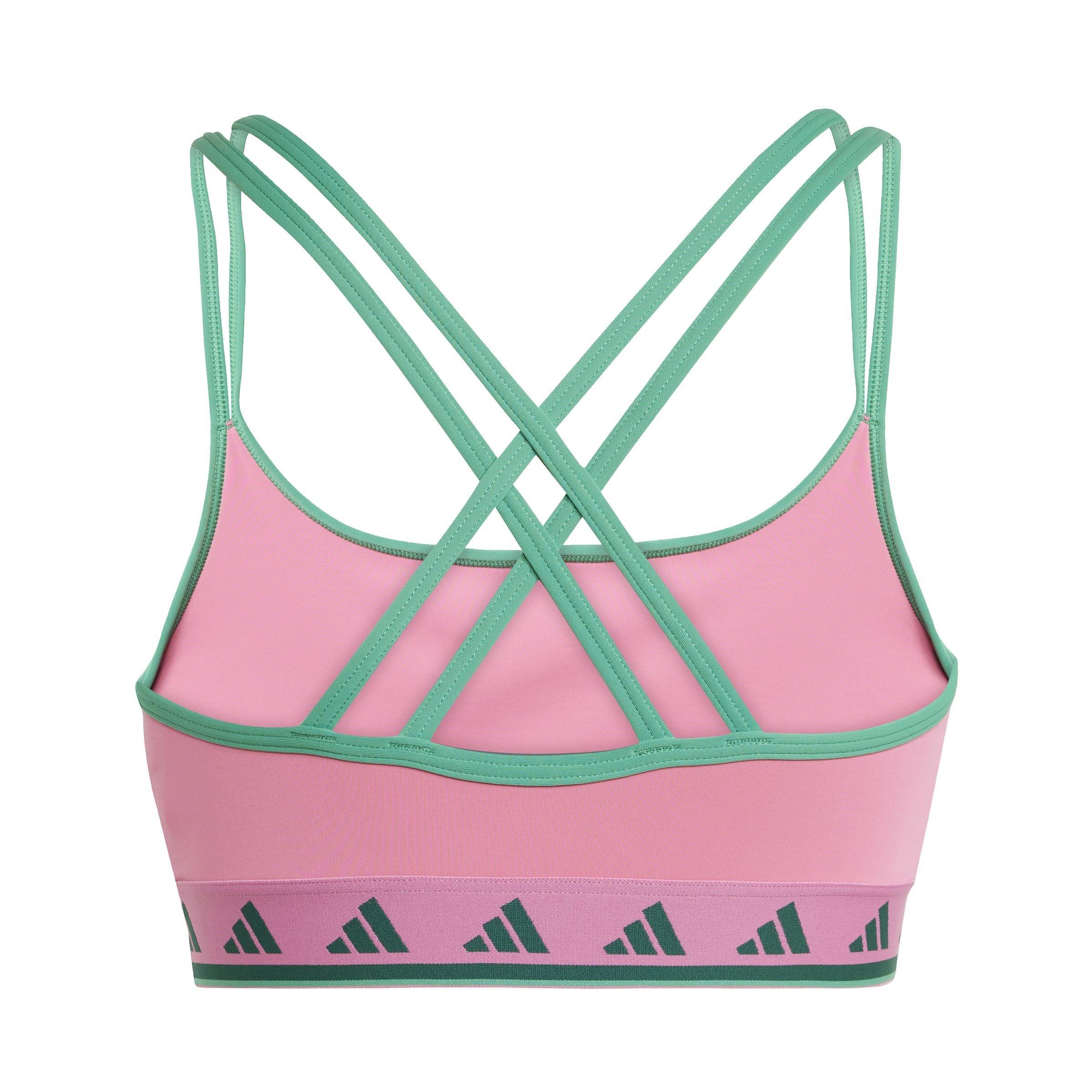 Pink/Green - adidas - Women's Low Impact Sports Bra - 2