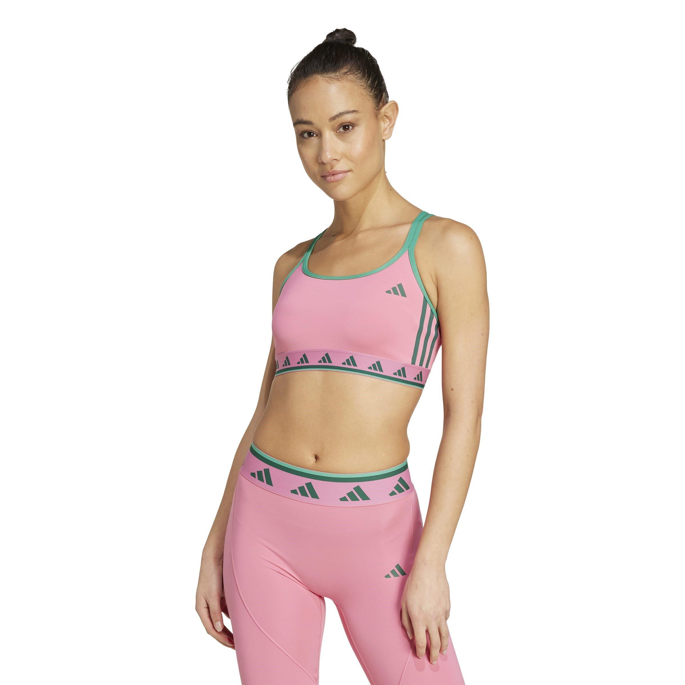 Pink/Green - adidas - Women's Low Impact Sports Bra - 3