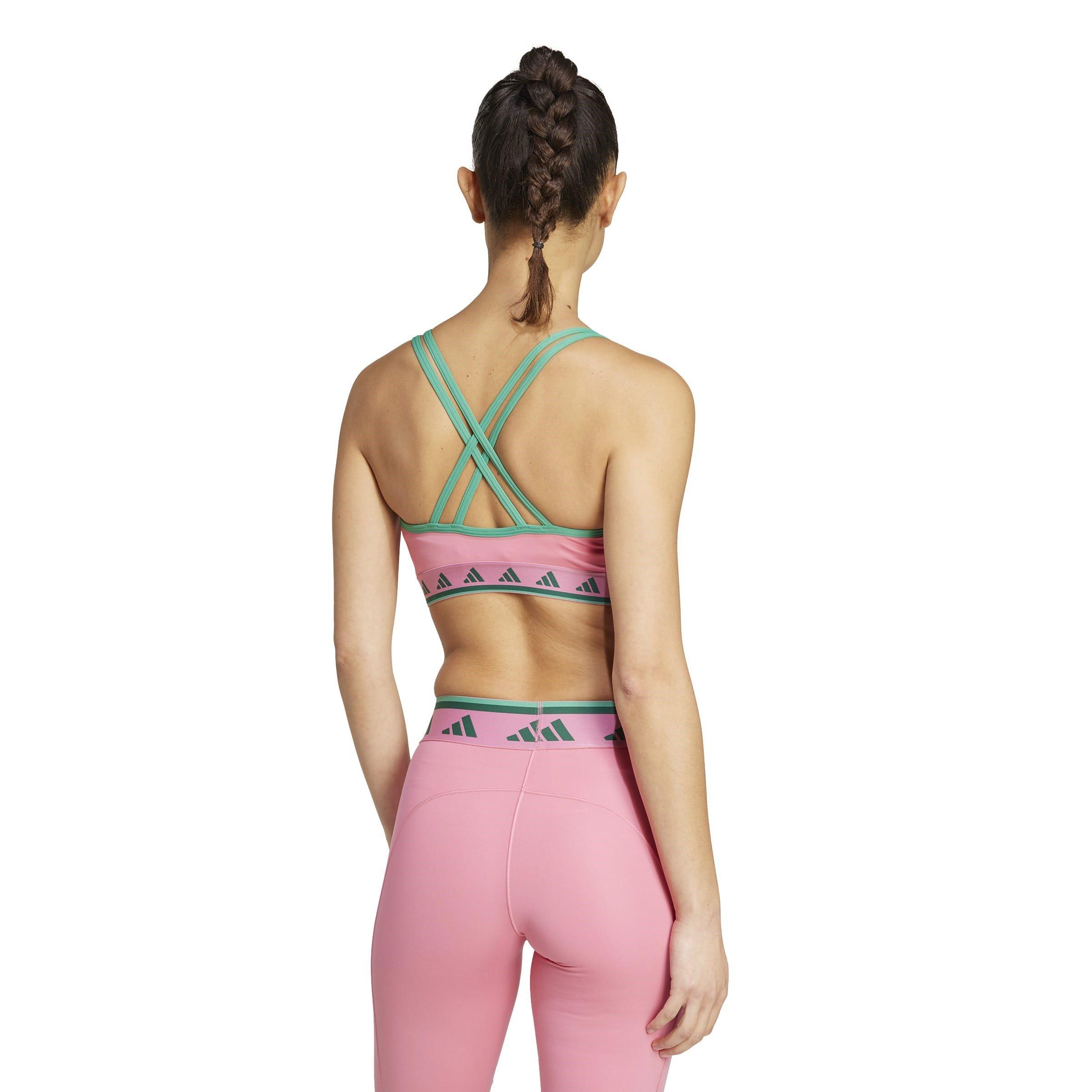 Pink/Green - adidas - Women's Low Impact Sports Bra - 4