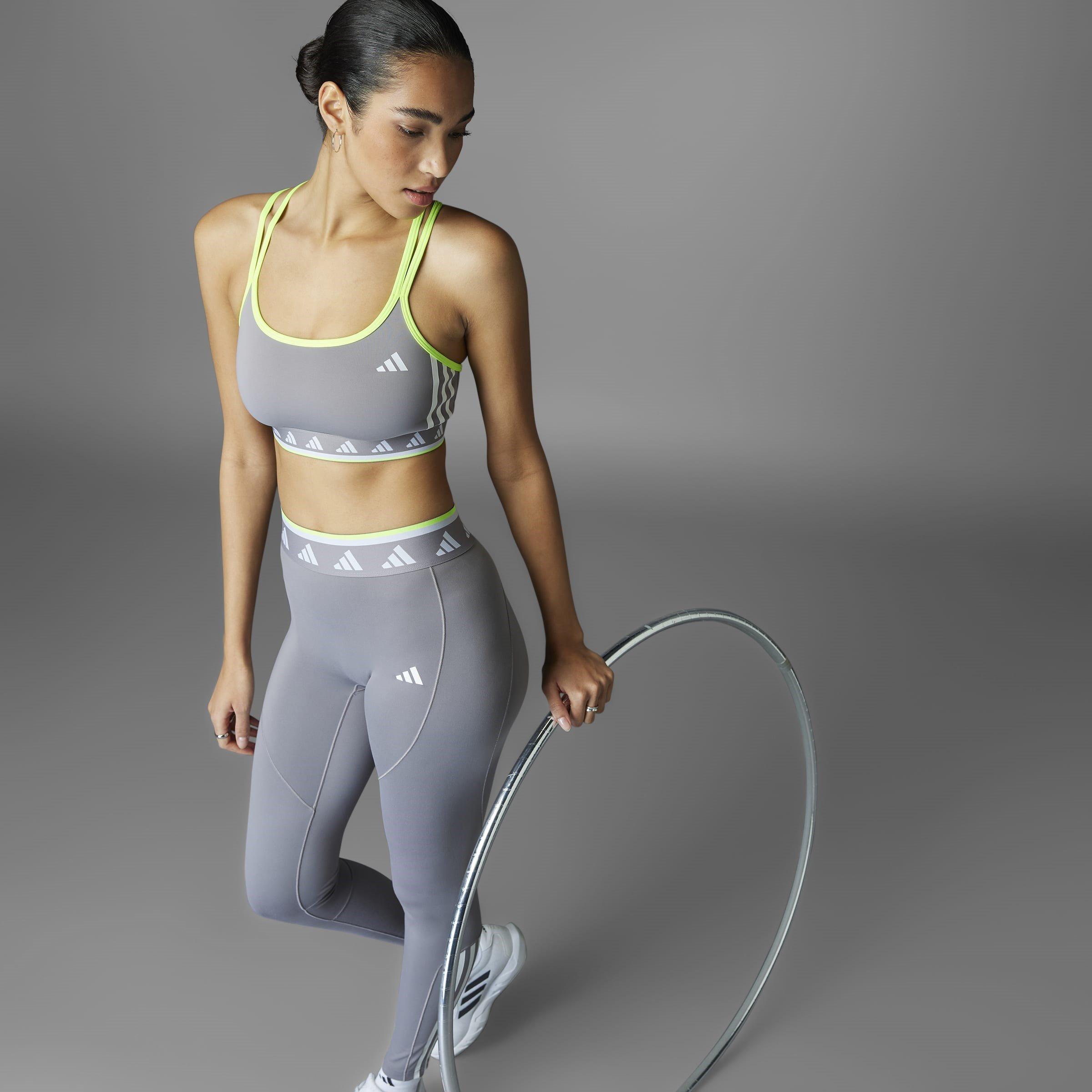Taupe/Wht/Lemon - adidas - Women's Low Impact Sports Bra - 8