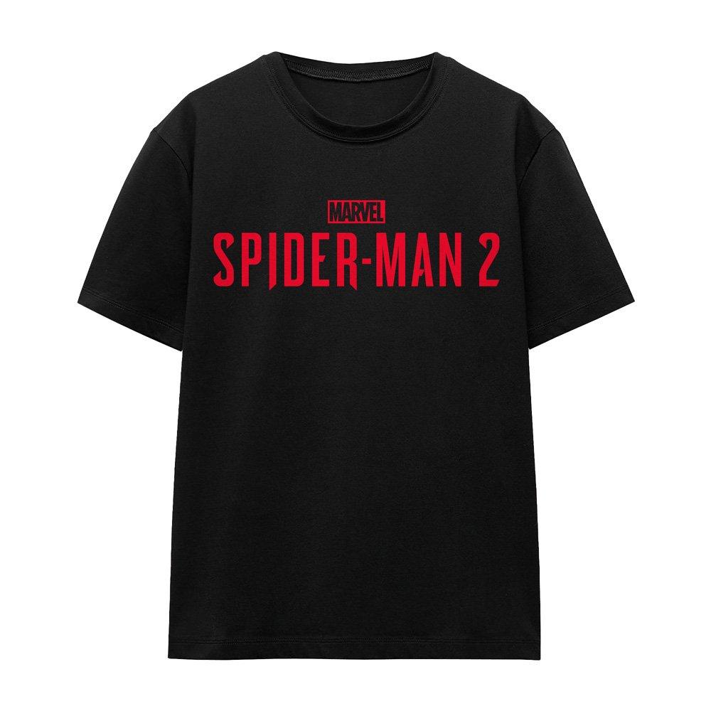 Black - Marvel - SpiderMan 2 Gamerverse Red Logo T-Shirt Black - 4