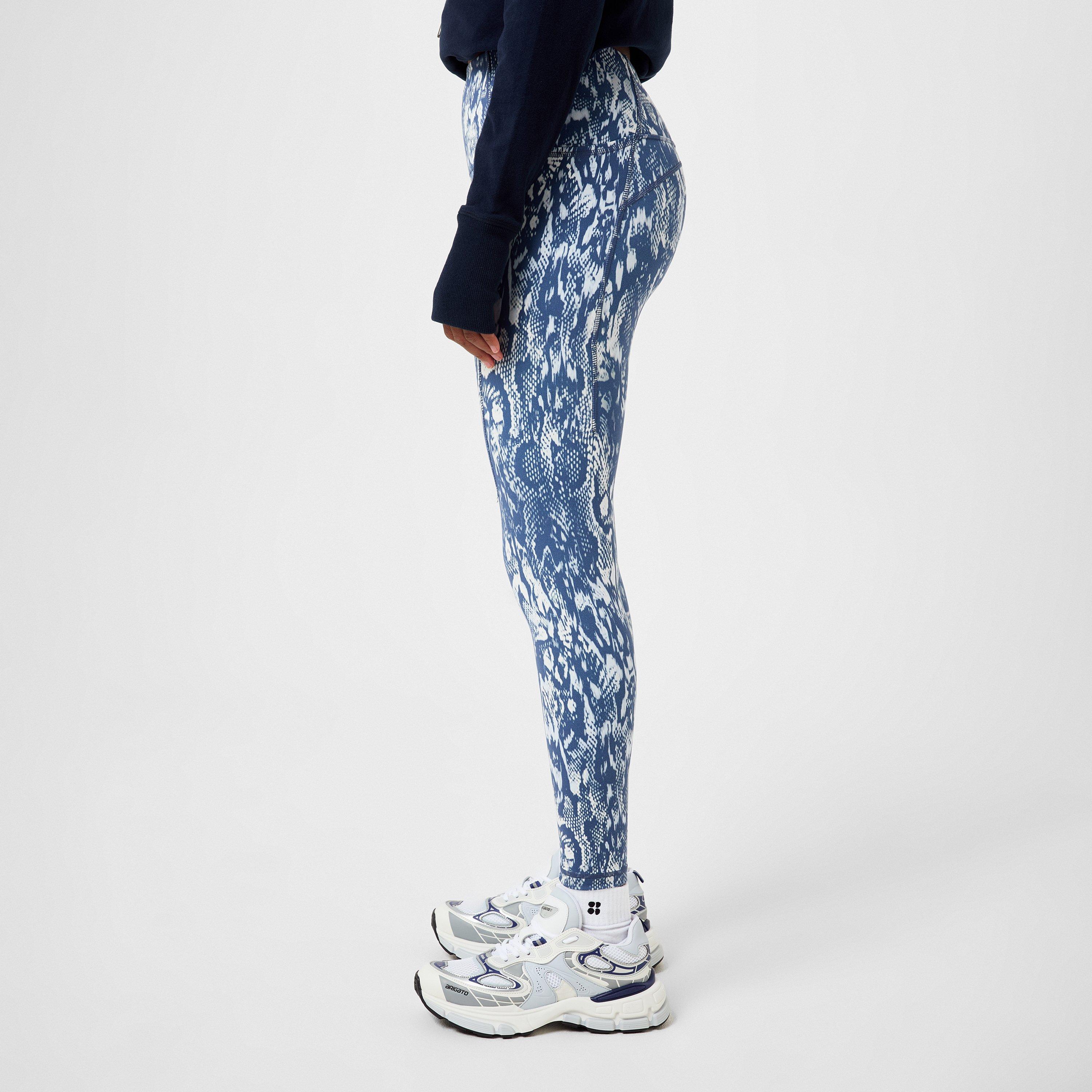 Blue Snake - Sweaty Betty - Super Soft 7/8 Yoga Leggings - 2