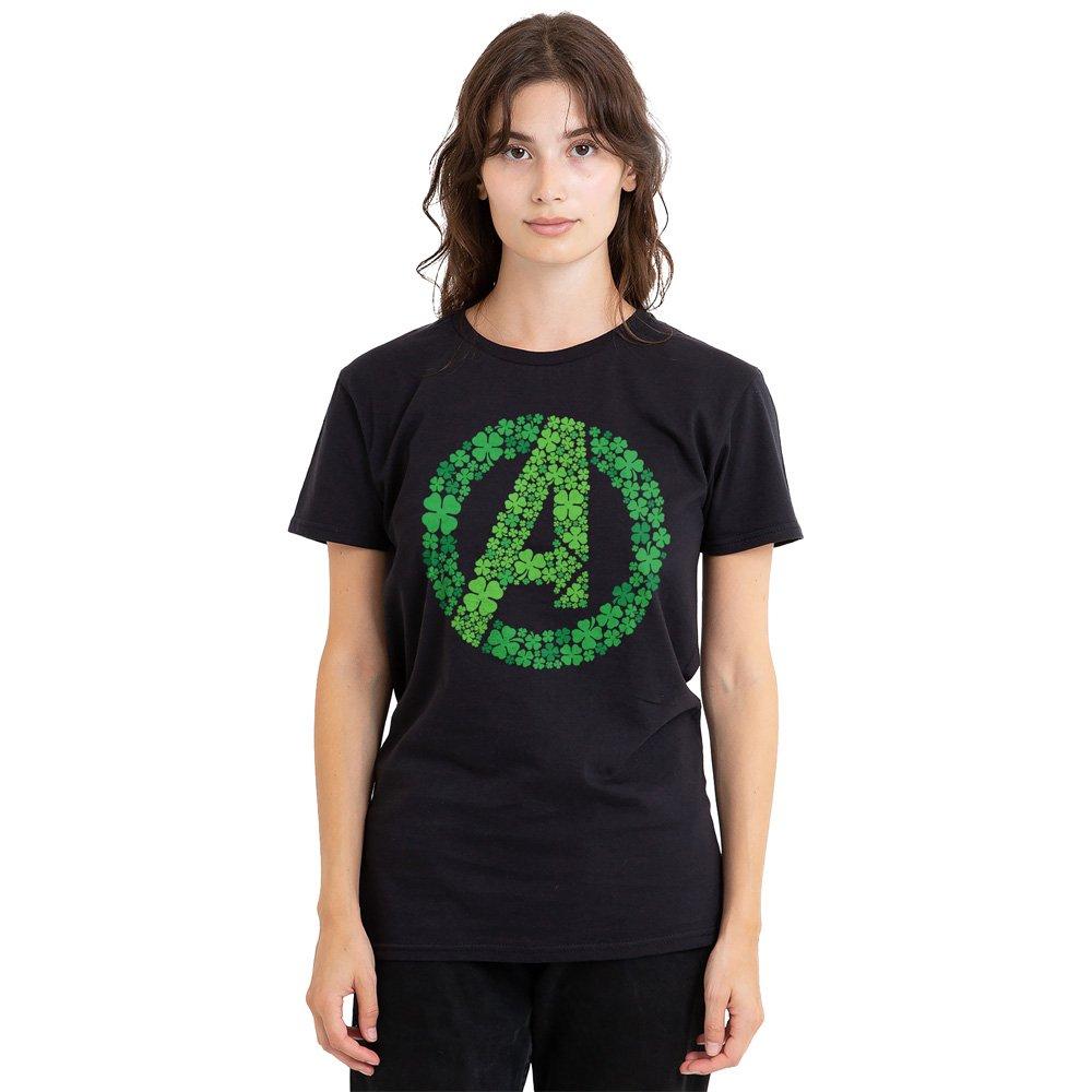 Black - Marvel - The Avengers St Patricks Day Logo Shamrock T-Shir - 1