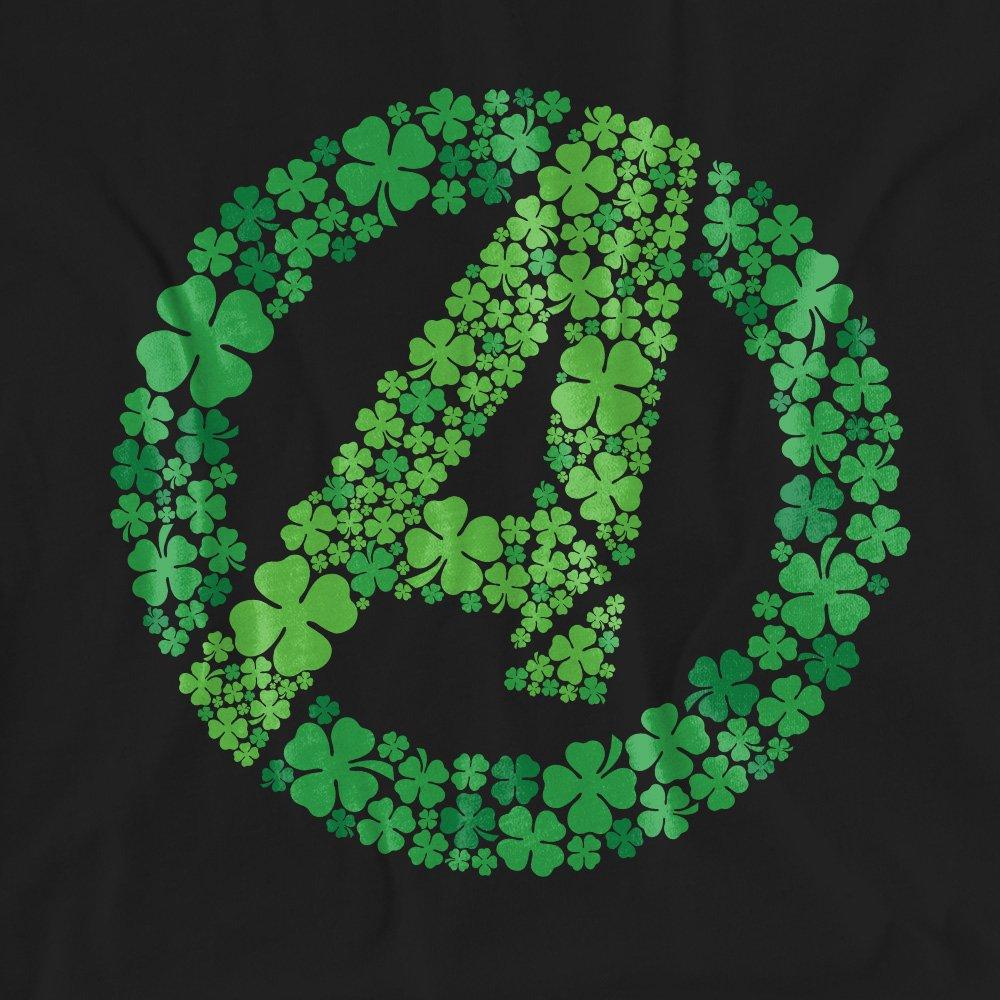 Black - Marvel - The Avengers St Patricks Day Logo Shamrock T-Shir - 2