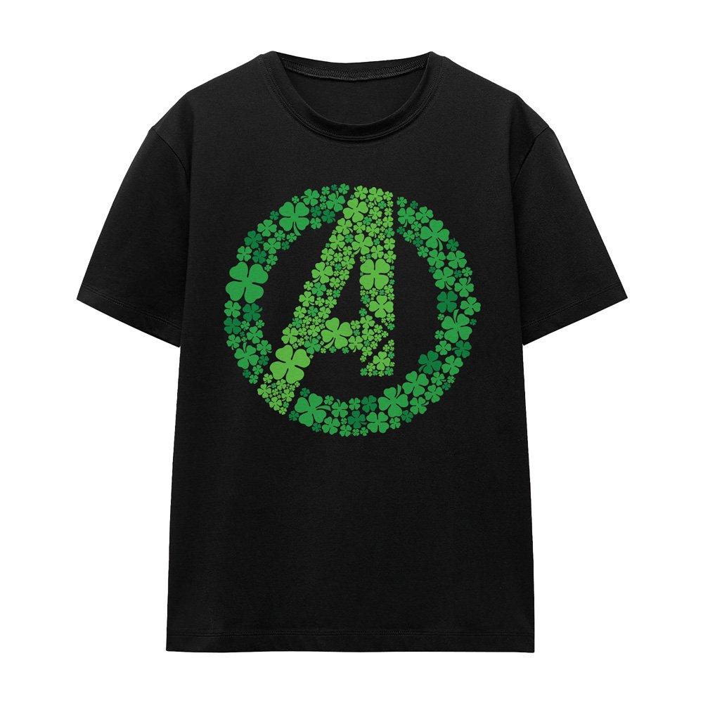 Black - Marvel - The Avengers St Patricks Day Logo Shamrock T-Shir - 4