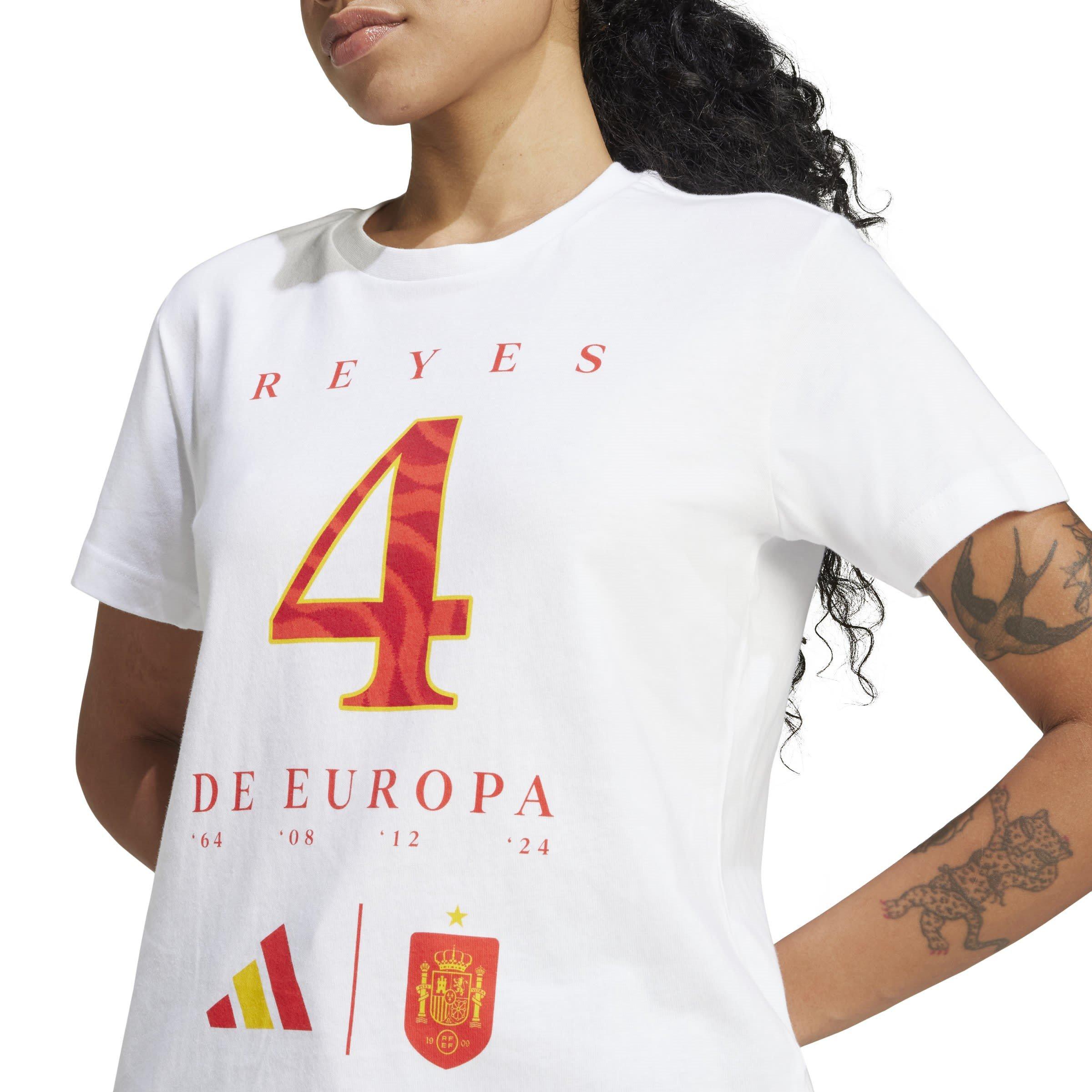 Wit - adidas - Spain Euro Winners T-Shirt Womens - 4
