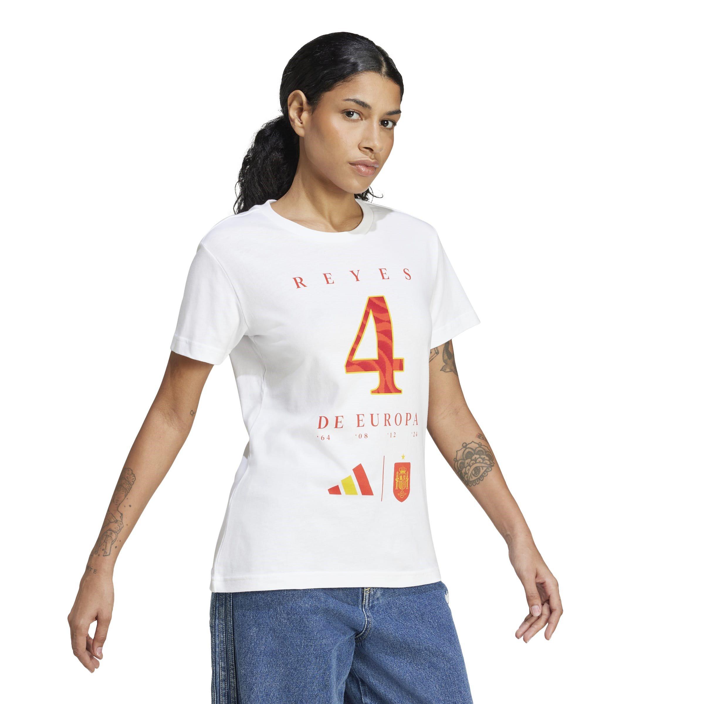 Wit - adidas - Spain Euro Winners T-Shirt Womens - 6