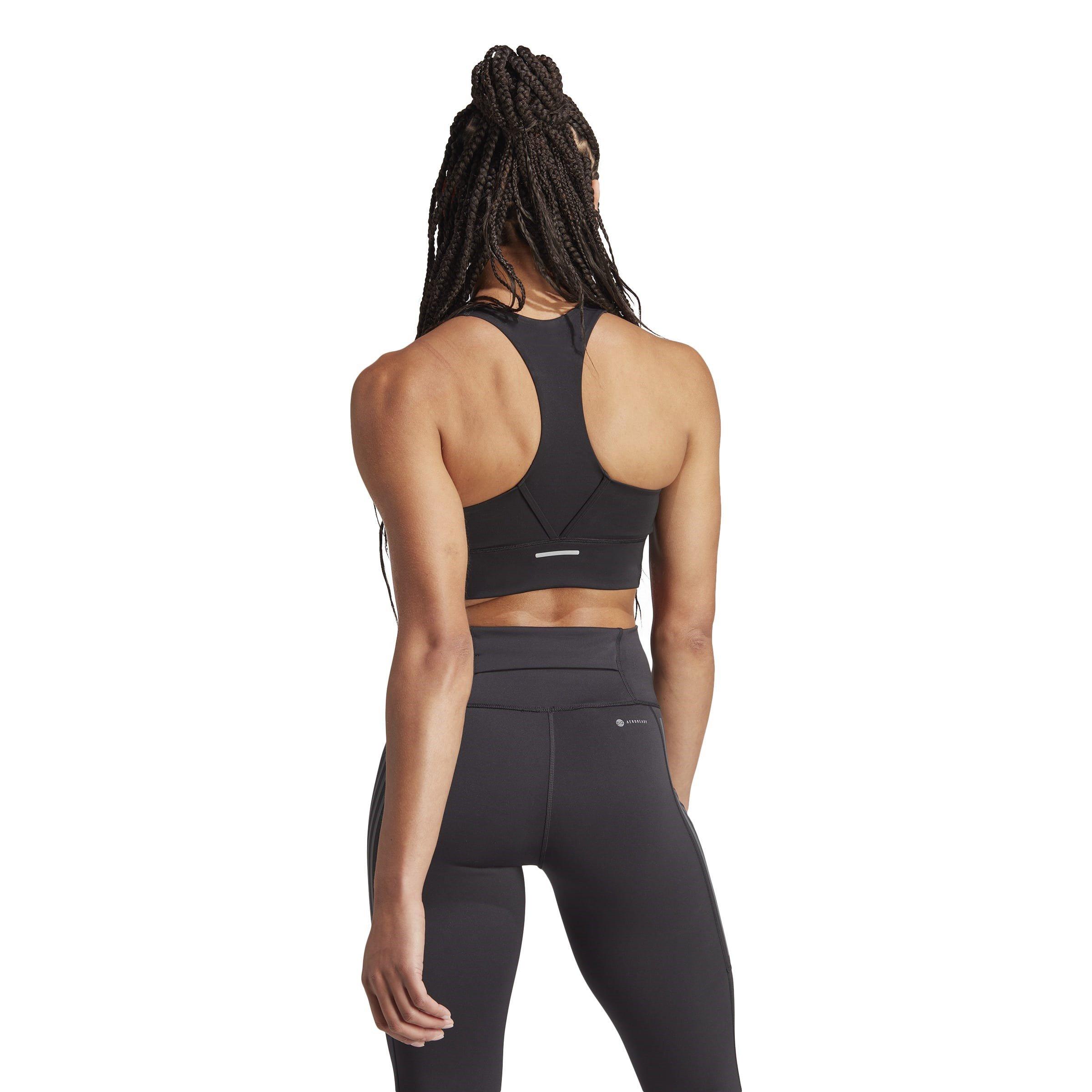 Black - adidas - Run Pocket Low Impact Sports Bra - 4